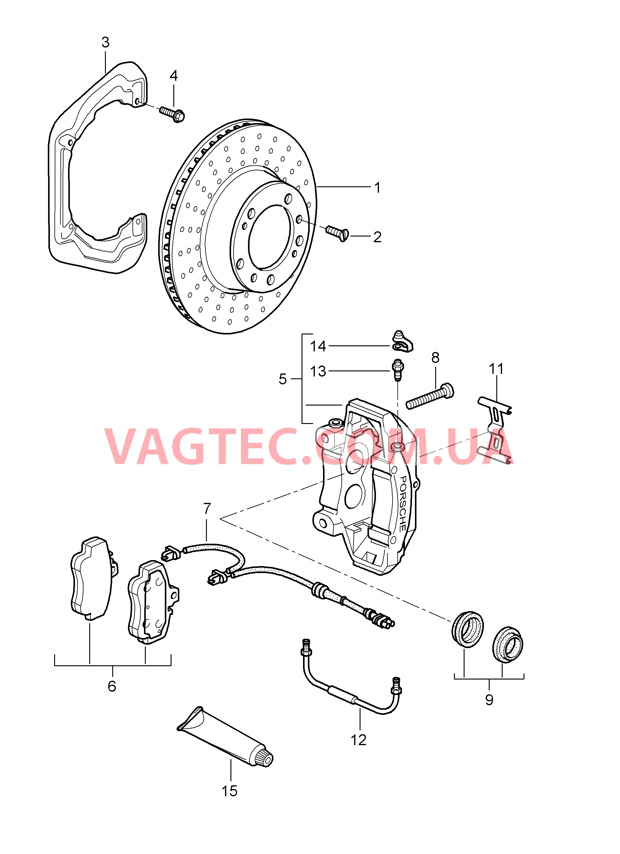 603-001 Дисковой тормоз, Задняя ось
						
						GT2 для PORSCHE Porsche911TurboGT2 2007-2009