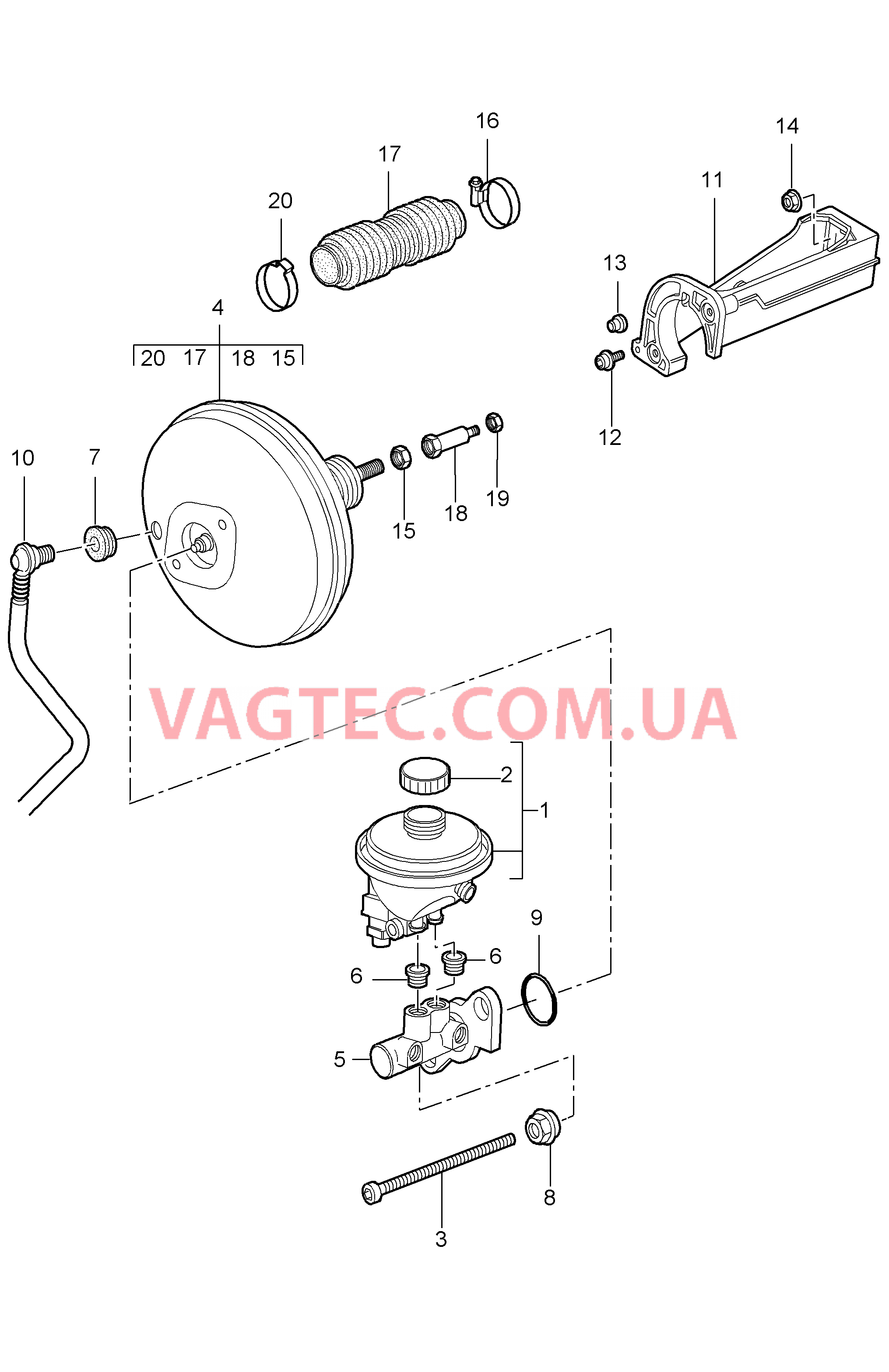 604-000 Главный тормозн.цилиндр, Тормозной усилитель для PORSCHE Porsche911TurboGT2 2007-2009USA