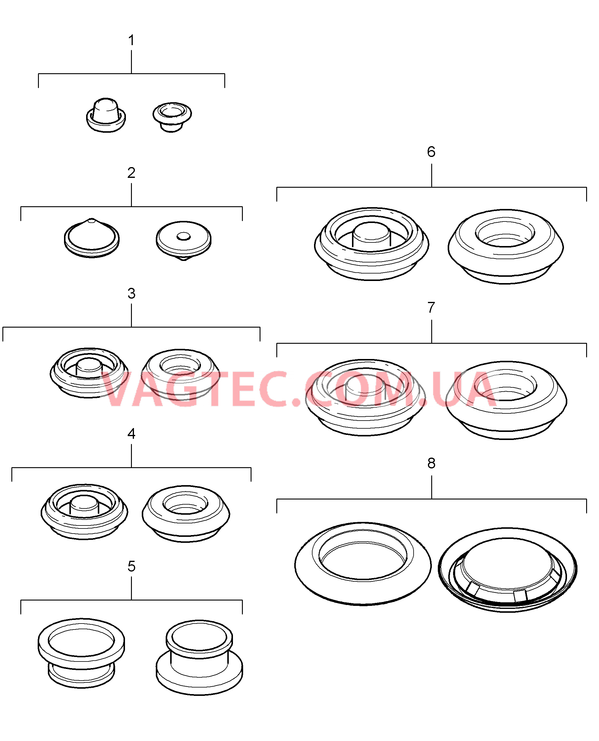 801-002 Пробка, плоский, см. руководство по рем. для PORSCHE Porsche911TurboGT2 2007-2009USA