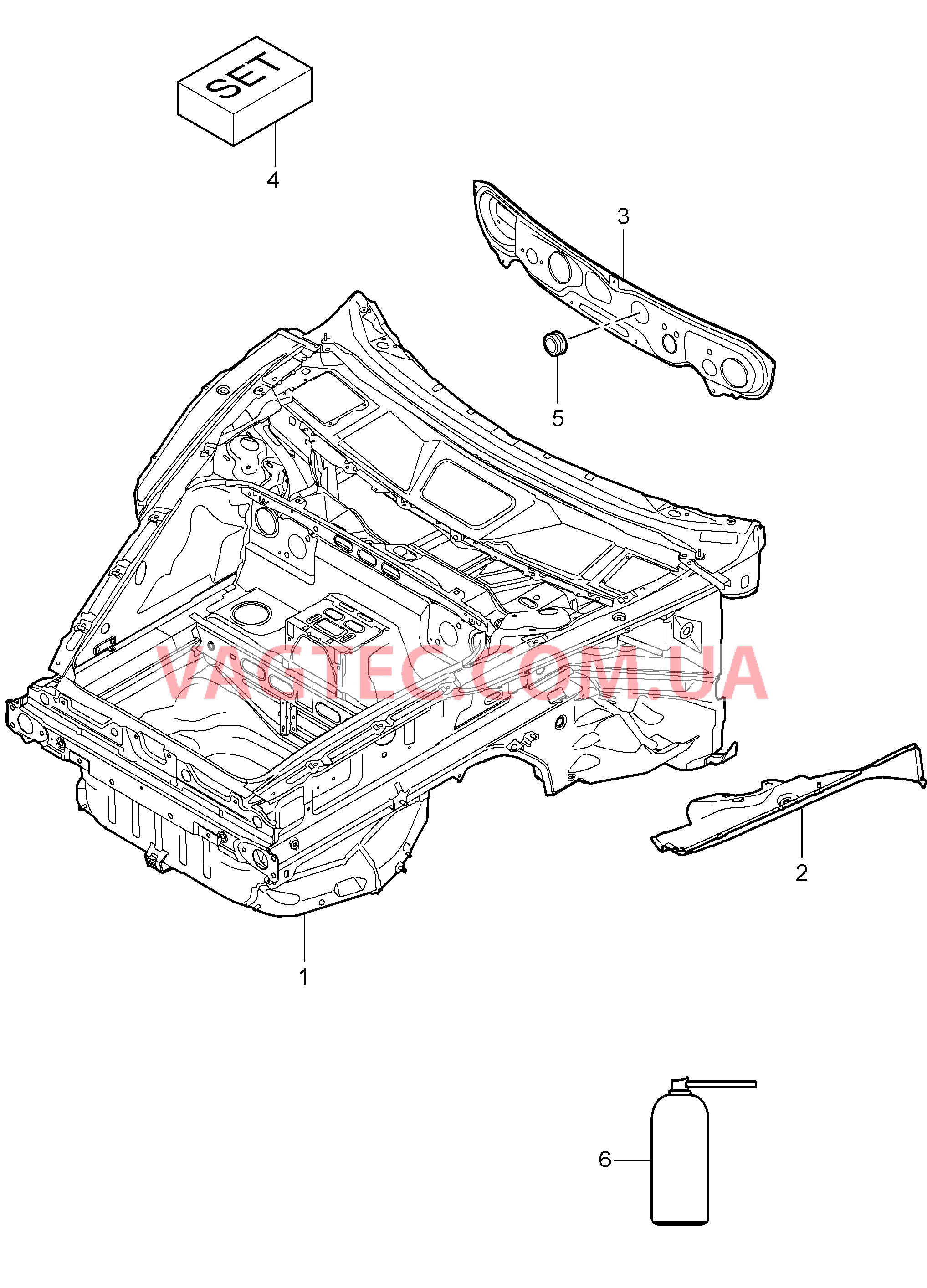 801-005 Передняя часть кузова для PORSCHE Porsche911TurboGT2 2007-2009USA