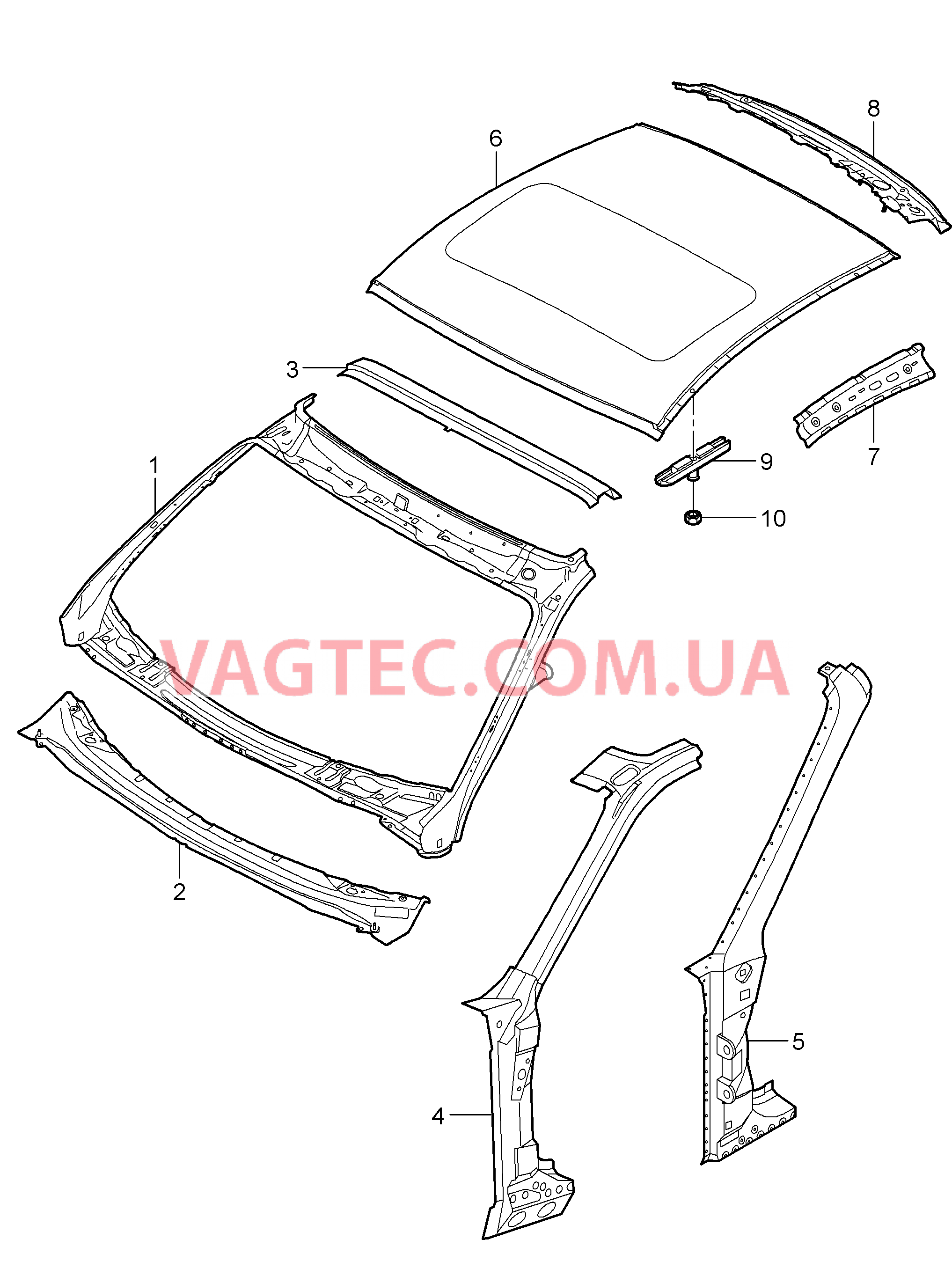 801-045 Обтекатель для PORSCHE Porsche911TurboGT2 2007-2009