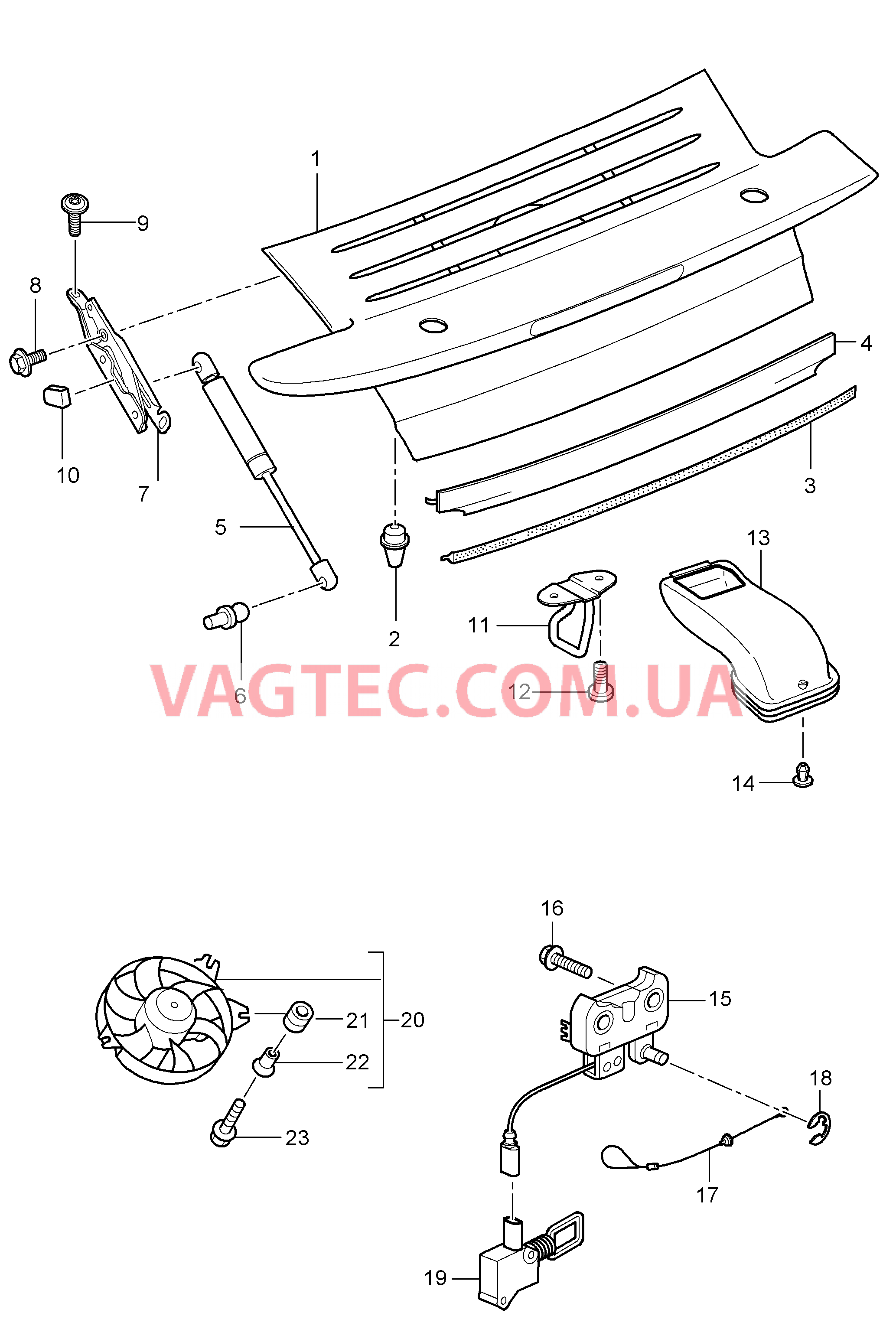 803-005 Крышка, задний для PORSCHE Porsche911TurboGT2 2007-2009