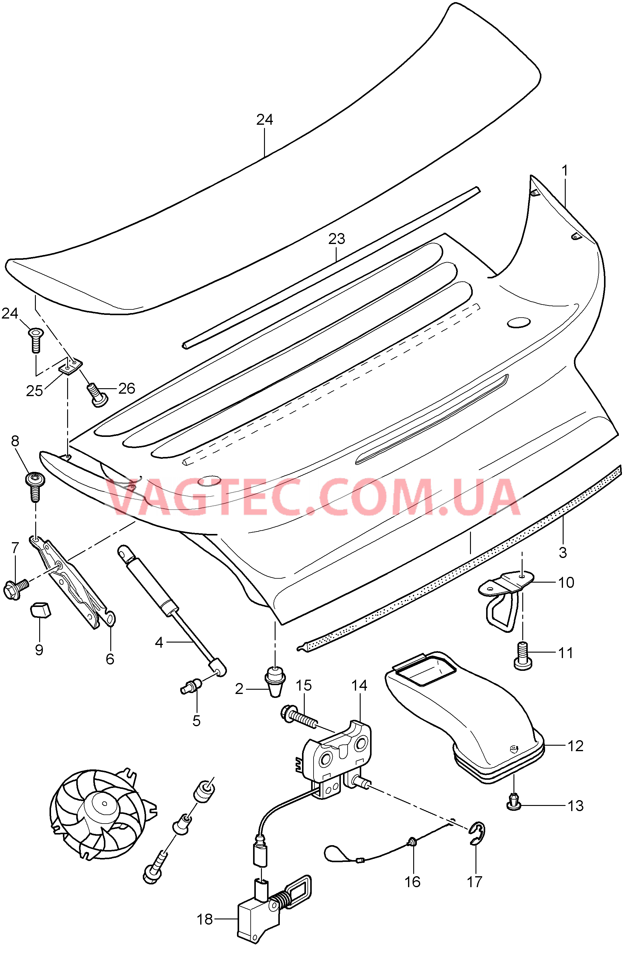 803-009 Крышка, задний, и, Задний спойлер
						
						IXAF для PORSCHE Porsche911TurboGT2 2007-2009