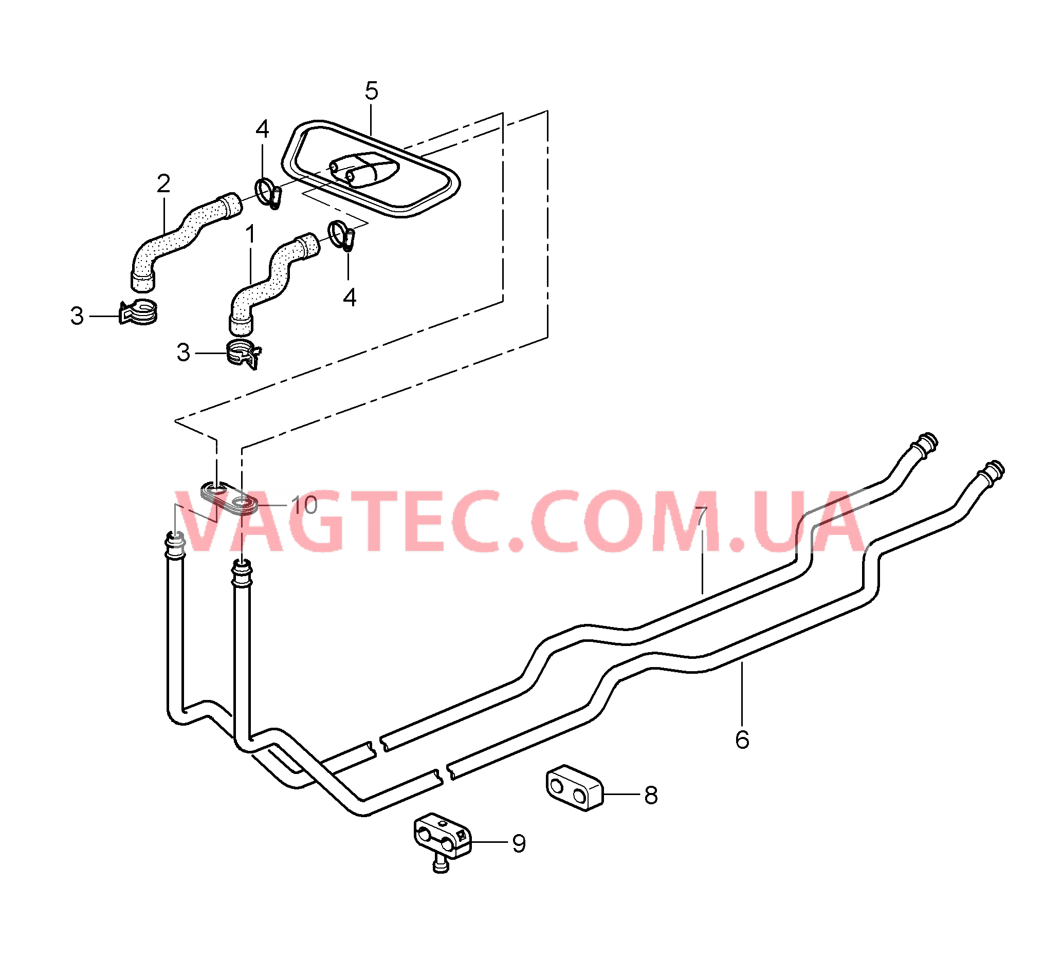 813-000 Обогрев 1, Подводящий трубопровод, Обратная магистраль для PORSCHE Porsche911TurboGT2 2007-2009