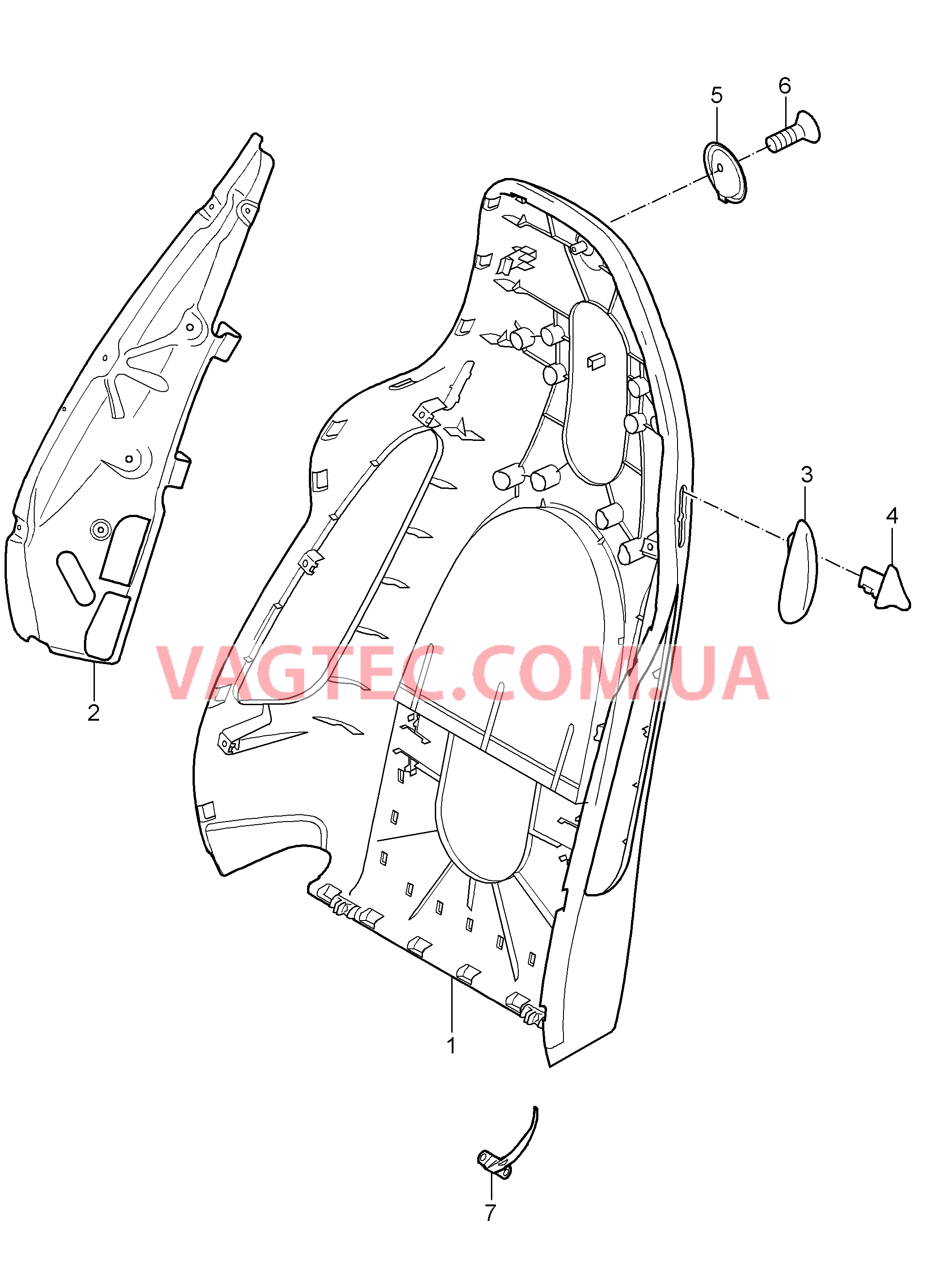 817-030 Каркас спинки, Спортивное сиденье для PORSCHE Porsche911TurboGT2 2007-2009