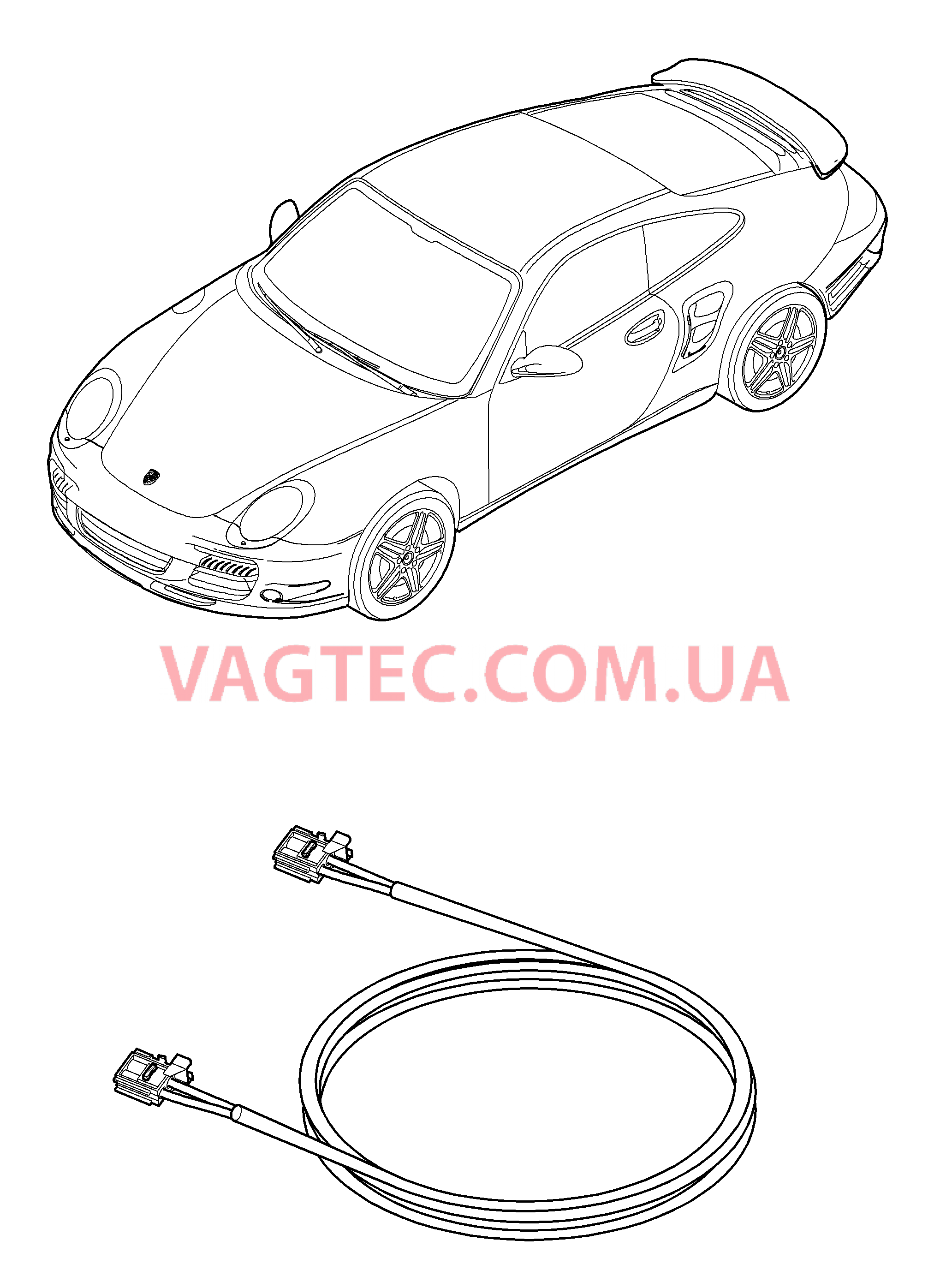 902-050 Световод для PORSCHE Porsche911TurboGT2 2007-2009