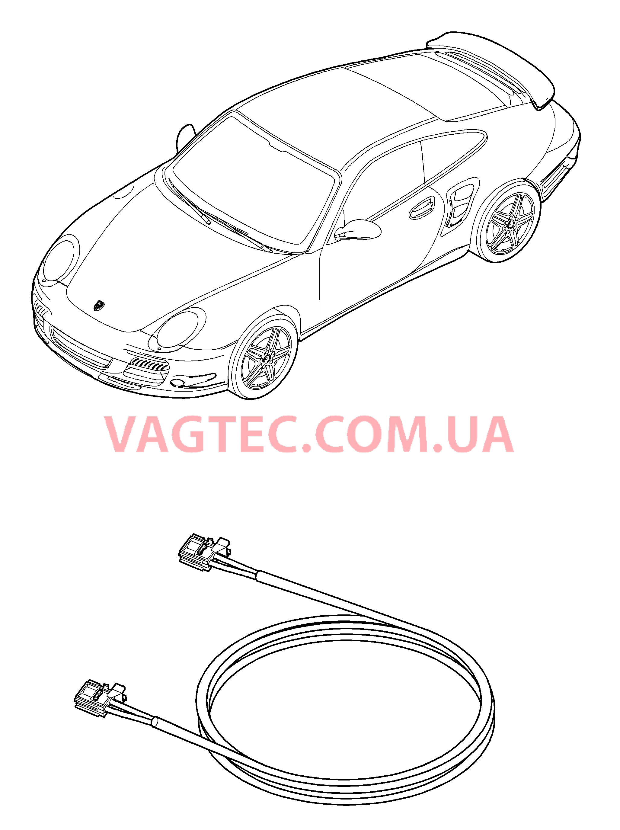 902-051 Световод для PORSCHE Porsche911TurboGT2 2007-2009USA