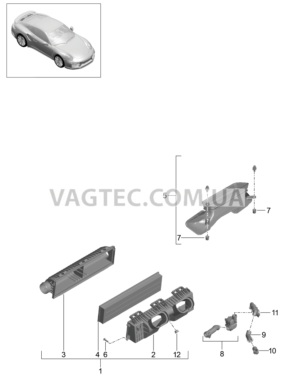 106-000 Воздушный фильтр для PORSCHE Porsche991Turbo 2014-2017USA