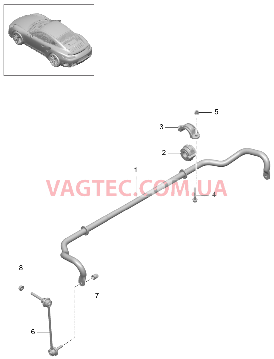 402-007 Стабилизатор для PORSCHE Porsche991Turbo 2014-2017