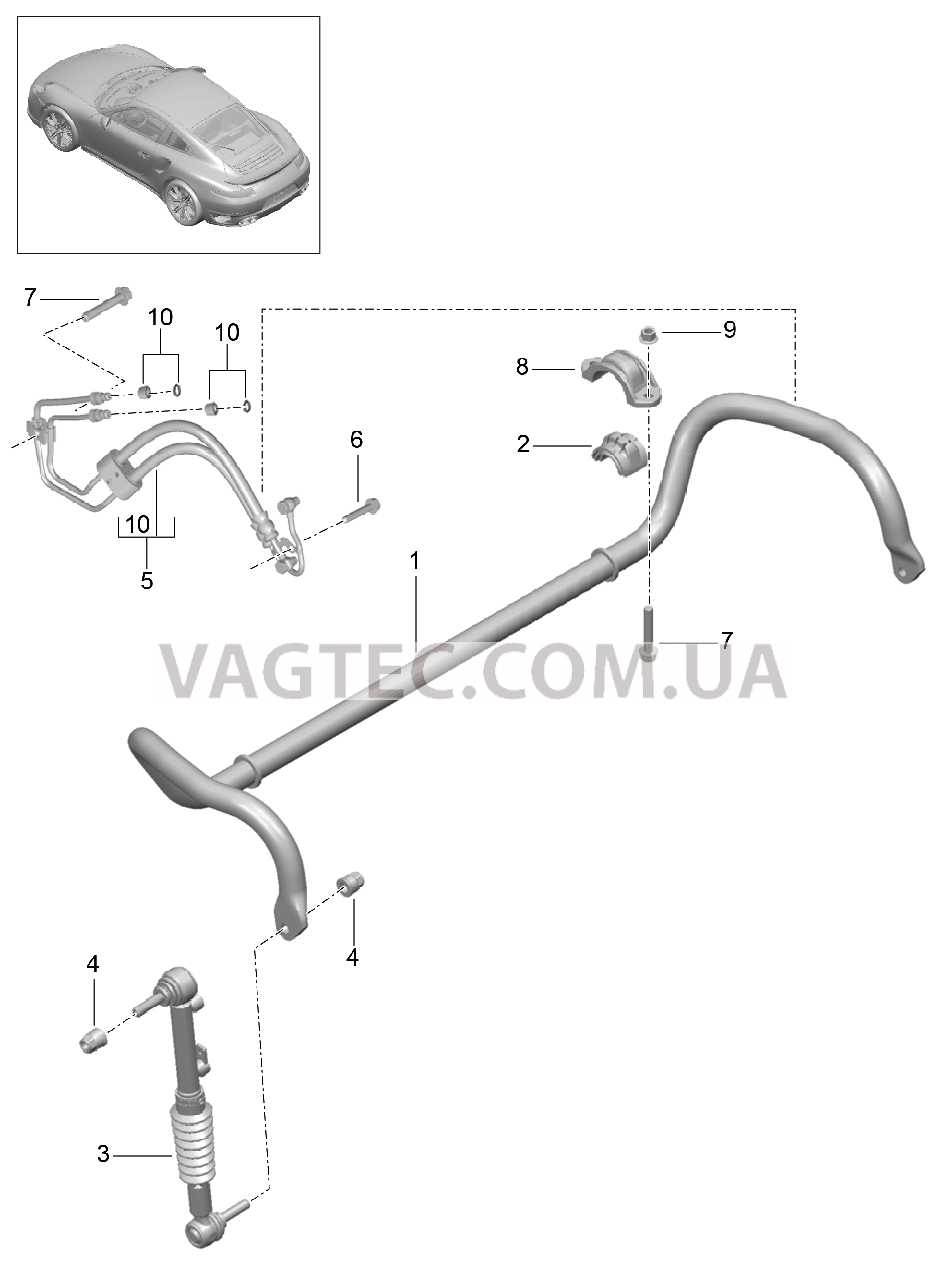 402-010 Стабилизатор, PDCC
						
						I352 для PORSCHE Porsche991Turbo 2014-2017USA