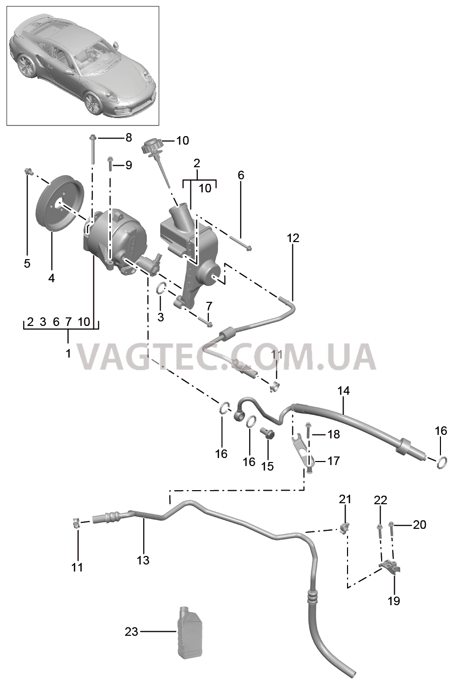 402-062 Линии, Двигатель, PDCC
						
						I031/352 для PORSCHE Porsche991Turbo 2014-2017