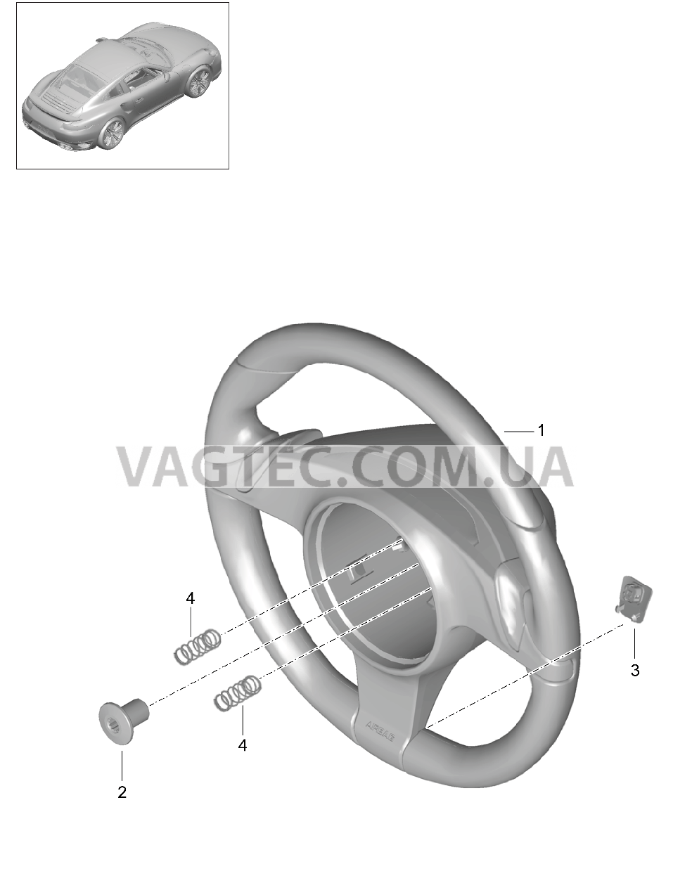 403-004 Рулевые колеса
						
						I250 для PORSCHE Porsche991Turbo 2014-2017