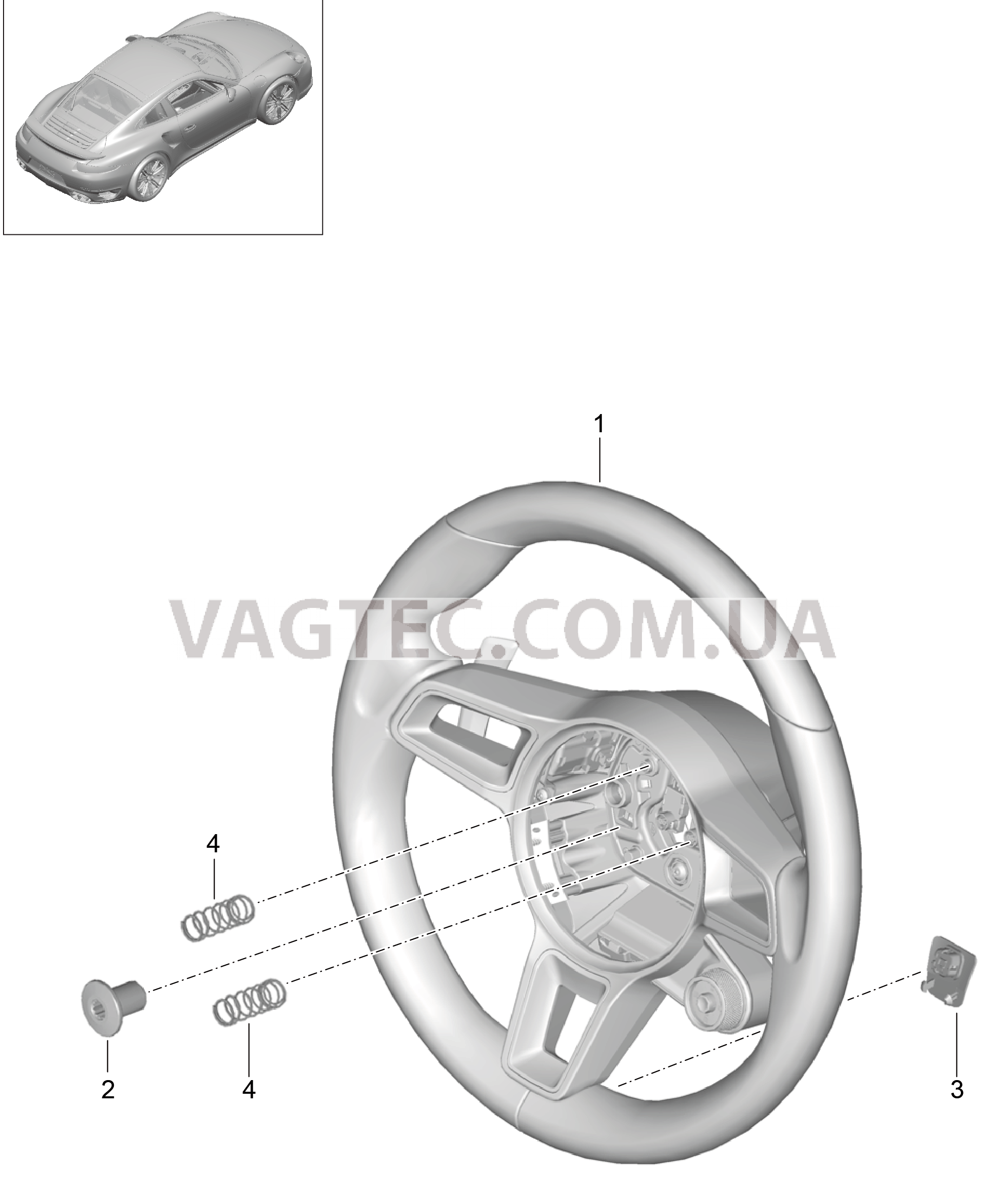 403-005 Рулевые колеса
						
						I250 для PORSCHE Porsche991Turbo 2014-2017USA