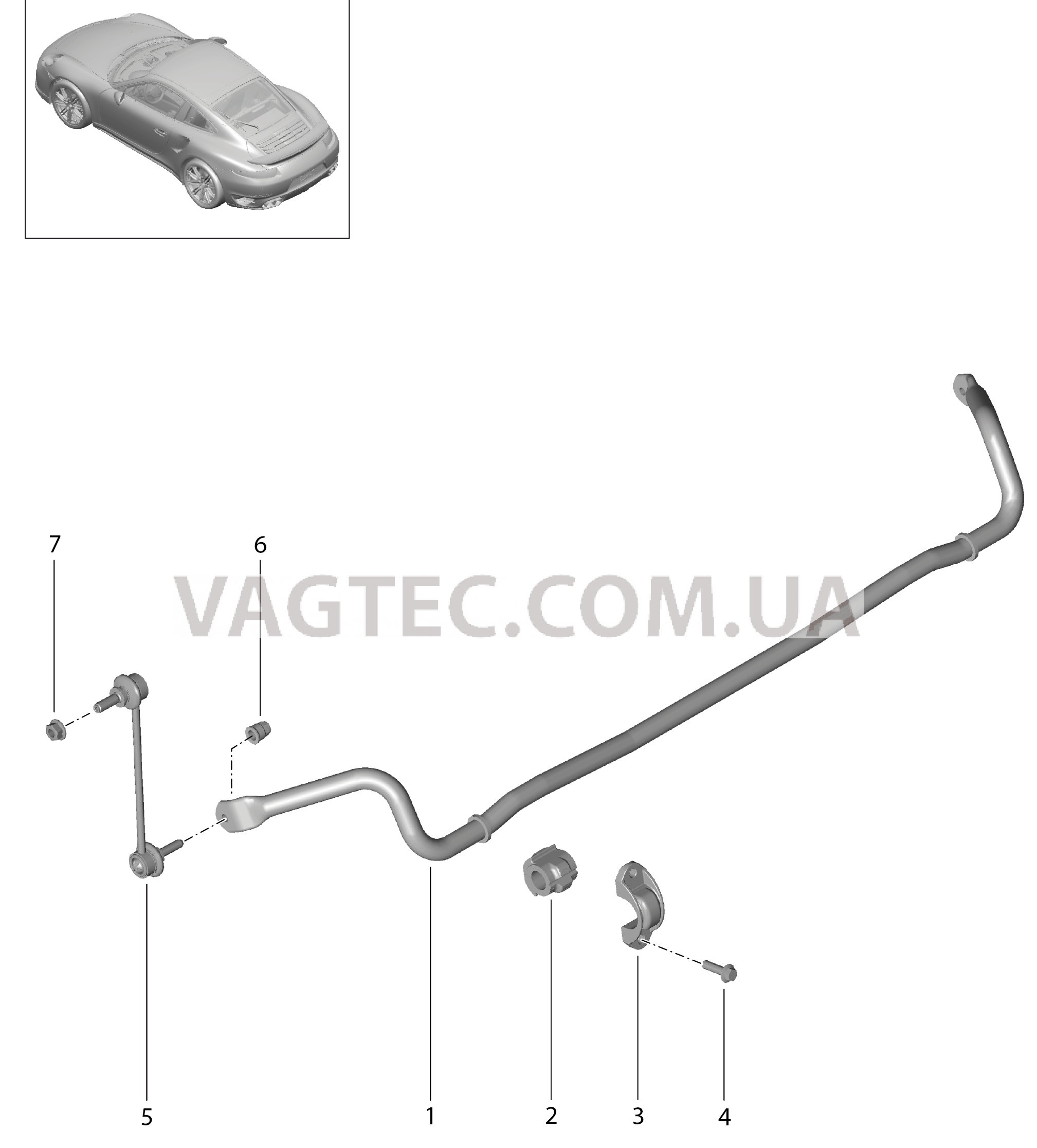 501-013 Стабилизатор для PORSCHE Porsche991Turbo 2014-2017USA