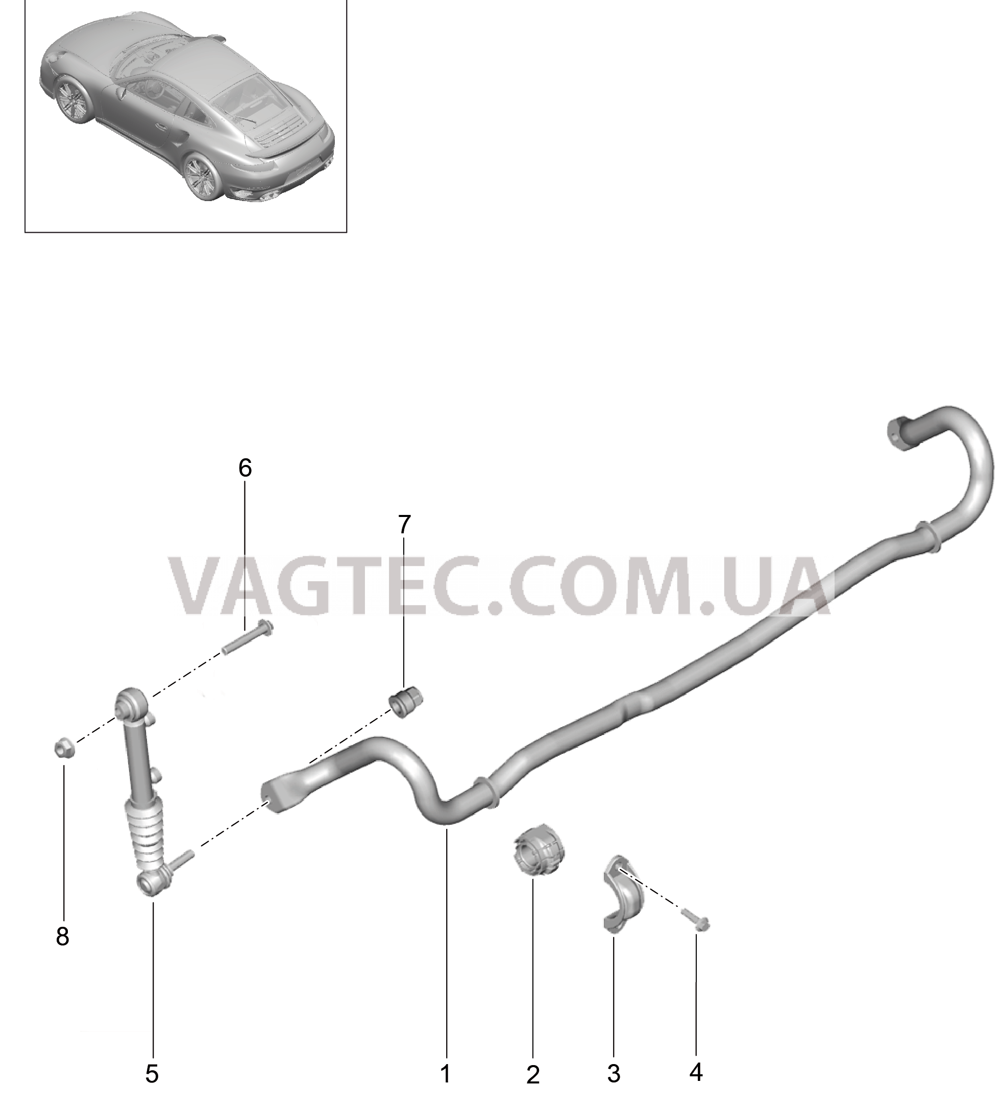 501-014 Стабилизатор, PDCC для PORSCHE Porsche991Turbo 2014-2017USA