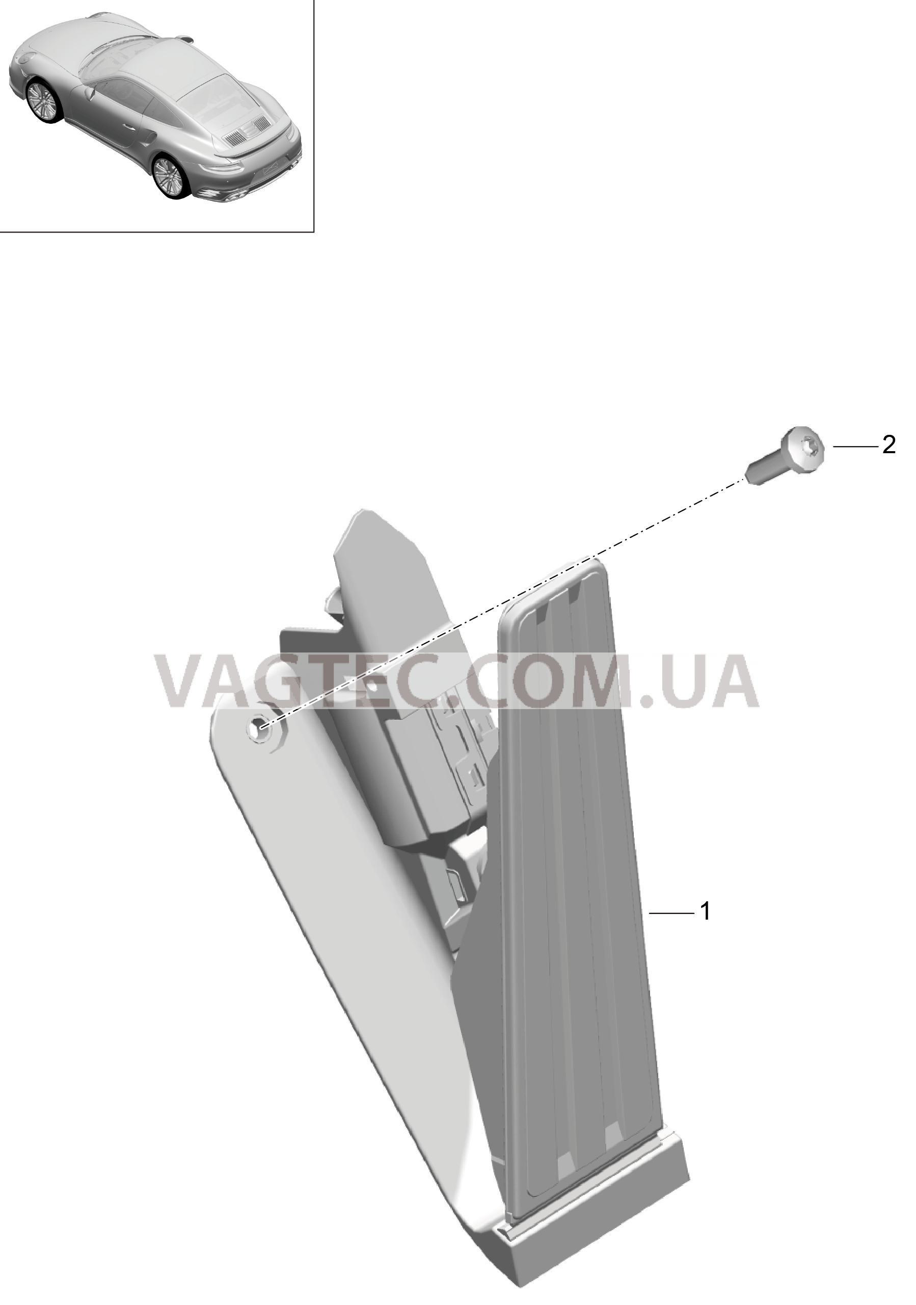 702-012 Педальный механизм, Привод акселератора для PORSCHE Porsche991Turbo 2014-2017USA