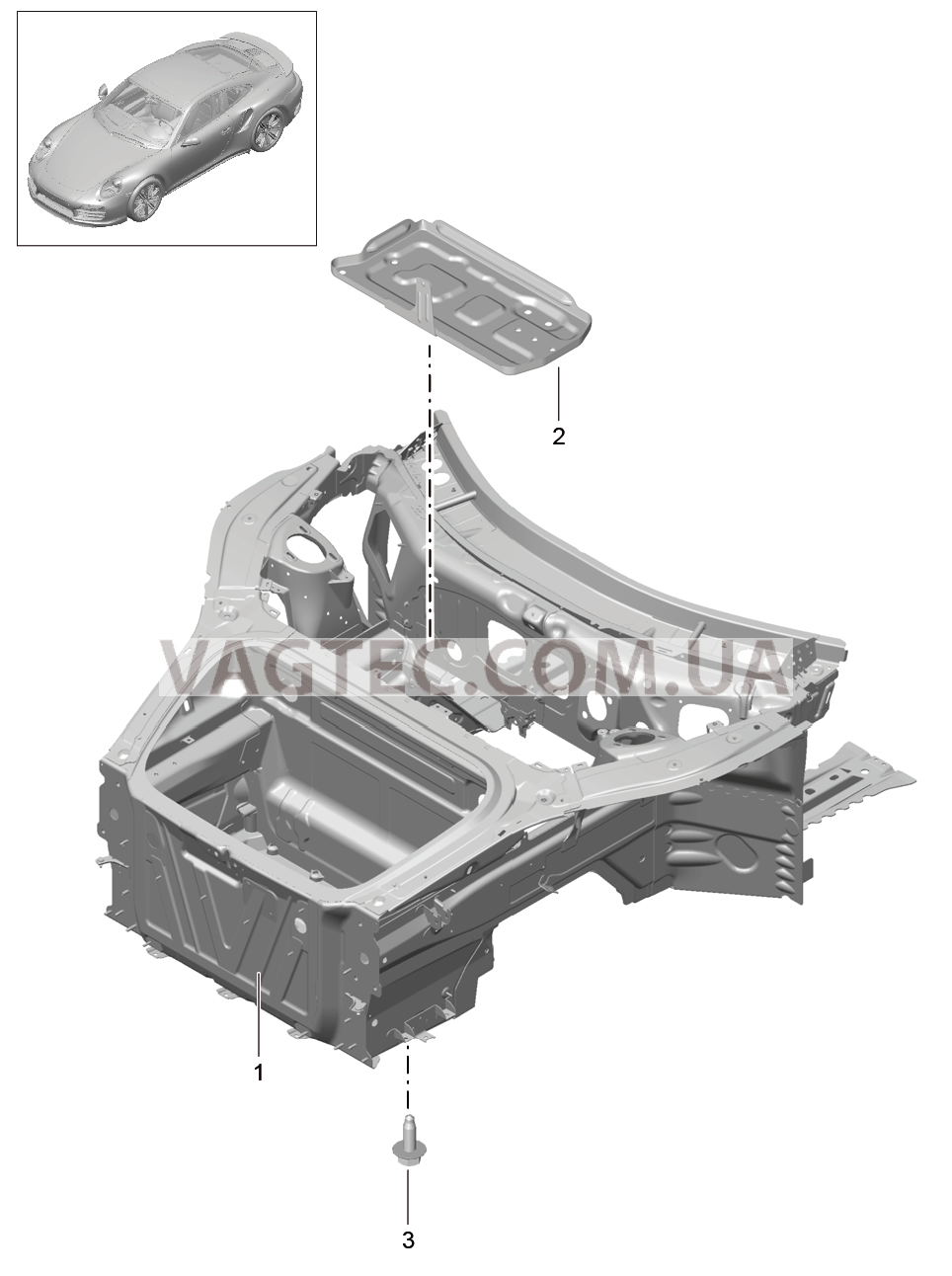 801-005 Передняя часть кузова, полный для PORSCHE Porsche991Turbo 2014-2017