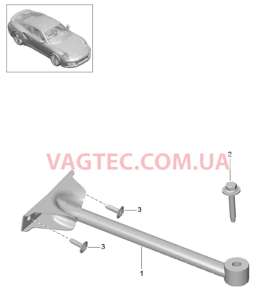 801-015 Растяжка для PORSCHE Porsche991Turbo 2014-2017