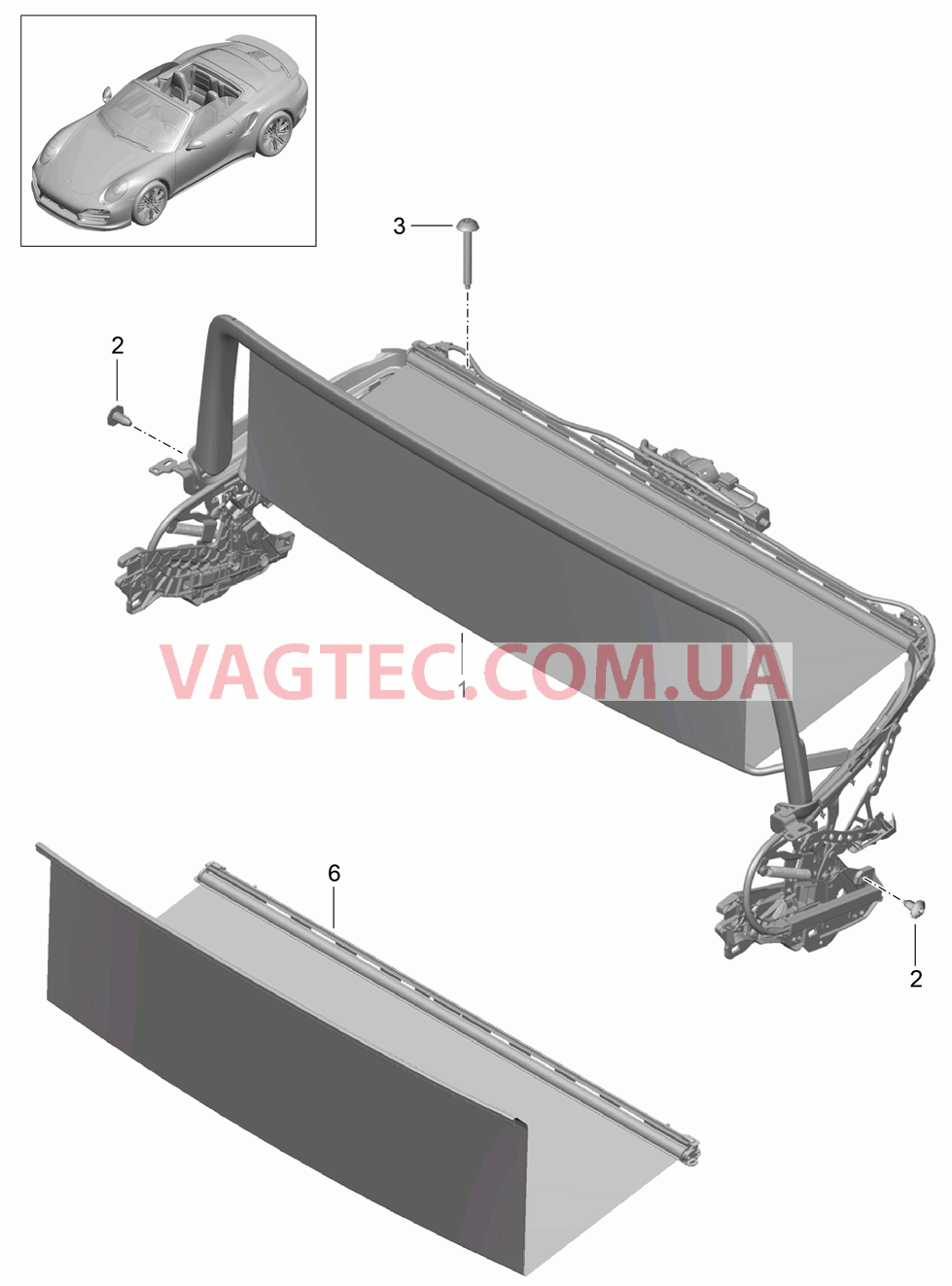 811-065 Ветрозащитный экран, электрич.
						
						I552 для PORSCHE Porsche991Turbo 2014-2017USA