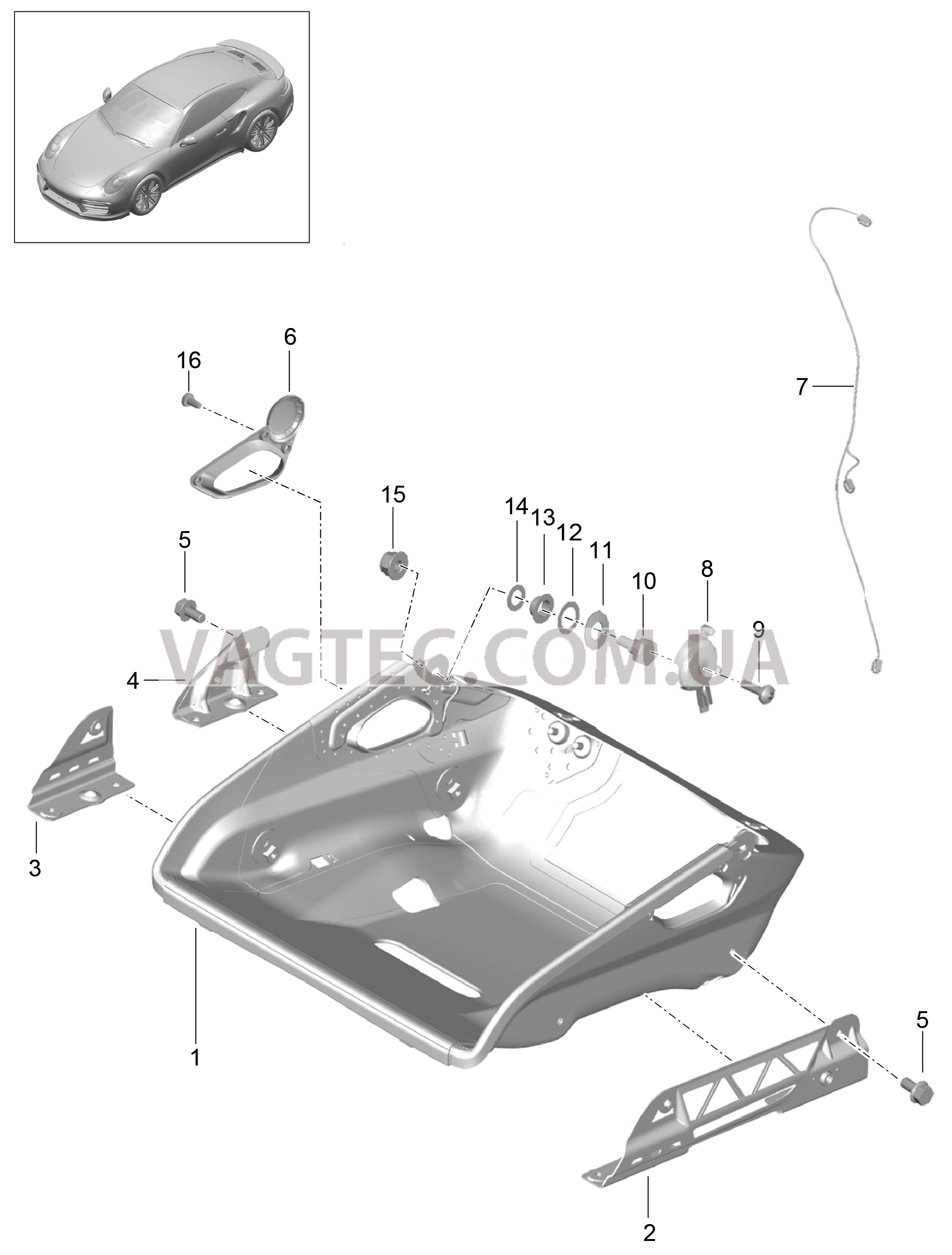 817-005 для PORSCHE Porsche991Turbo 2014-2017USA