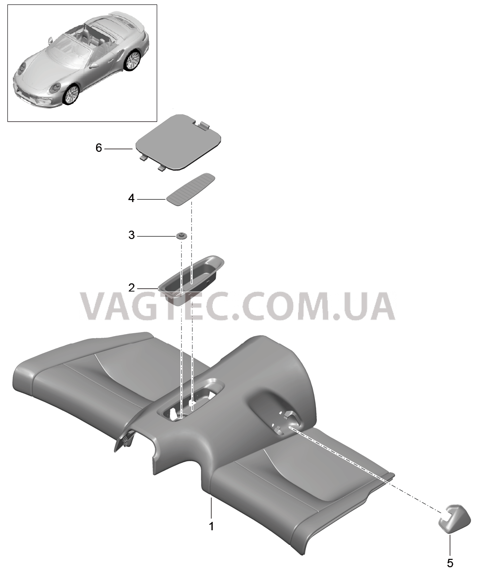 817-051 Подушка заднего сиденья, Крепление
						
						COUPE/CABRIO для PORSCHE Porsche991Turbo 2014-2017