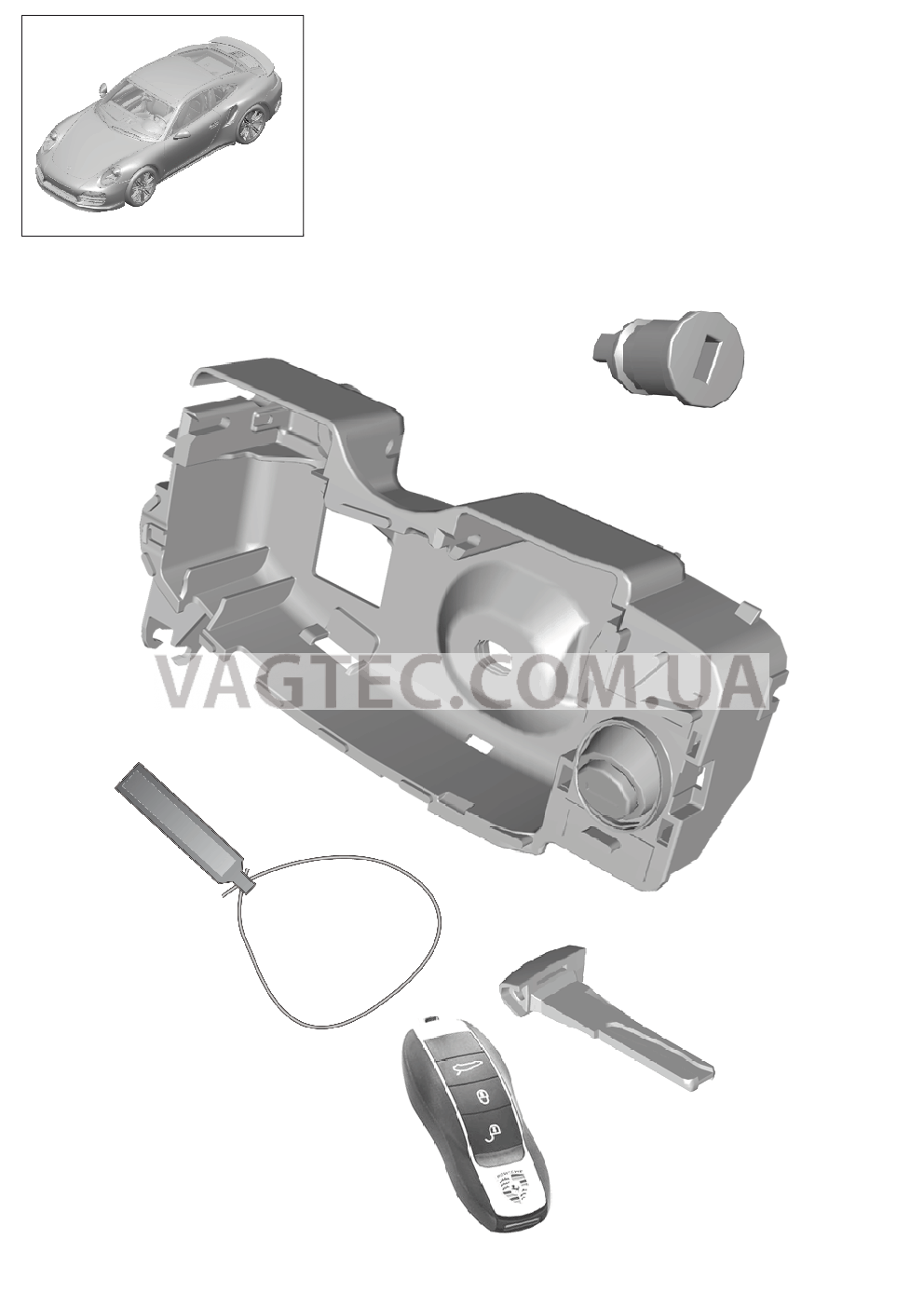 898-000 Ремкомплект, Набор замков для PORSCHE Porsche991Turbo 2014-2017