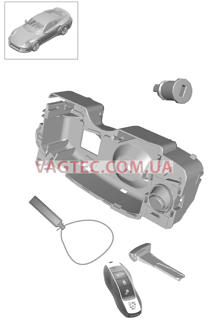 898-005 Ремкомплект, Набор замков для PORSCHE Porsche991Turbo 2014-2017USA