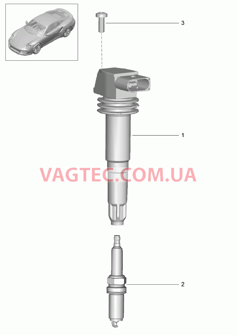901-000 Система зажигания для PORSCHE Porsche991Turbo 2014-2017