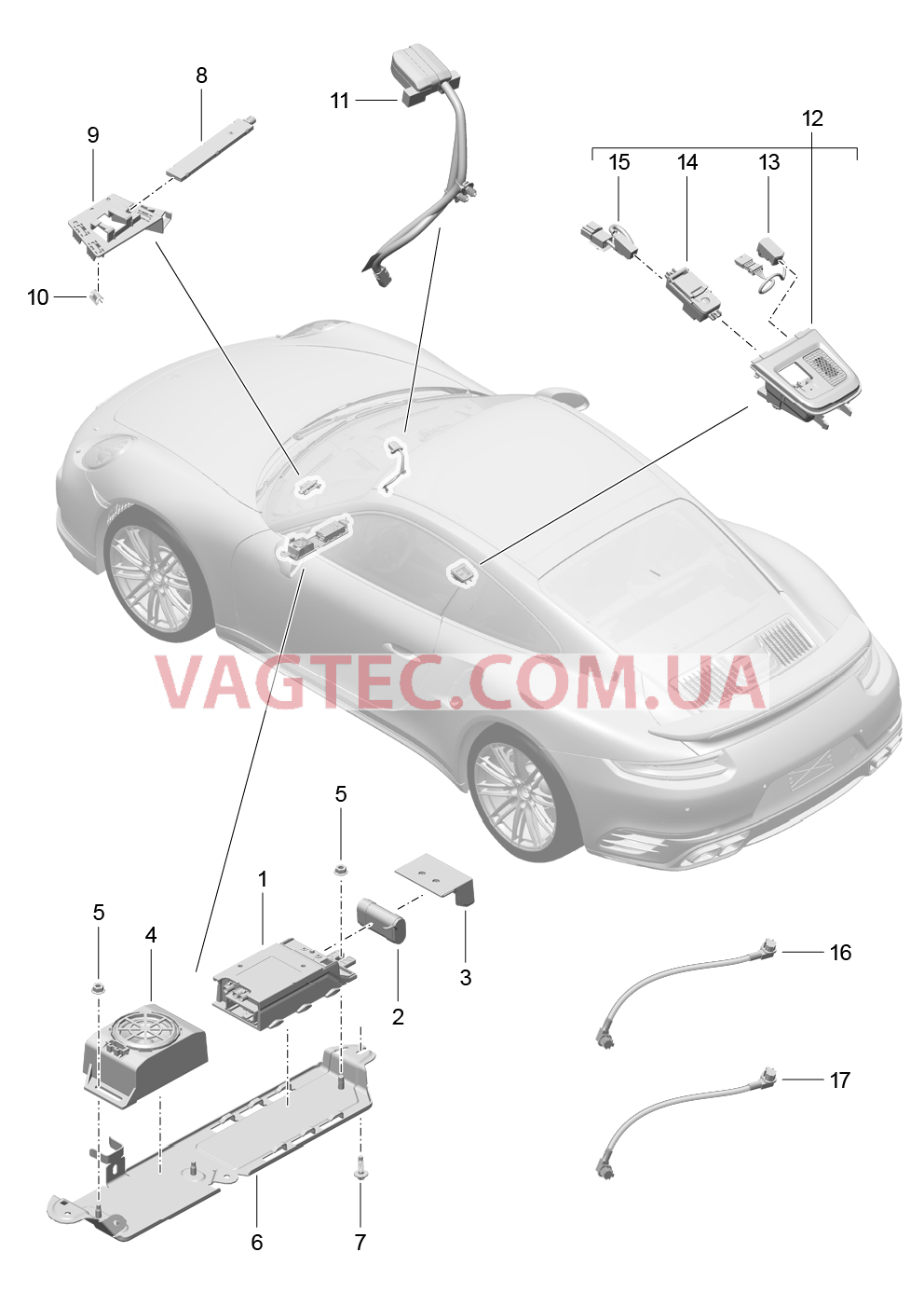 911-007 Система экстренного вызова
						
						INZ3 для PORSCHE Porsche991Turbo 2014-2017USA