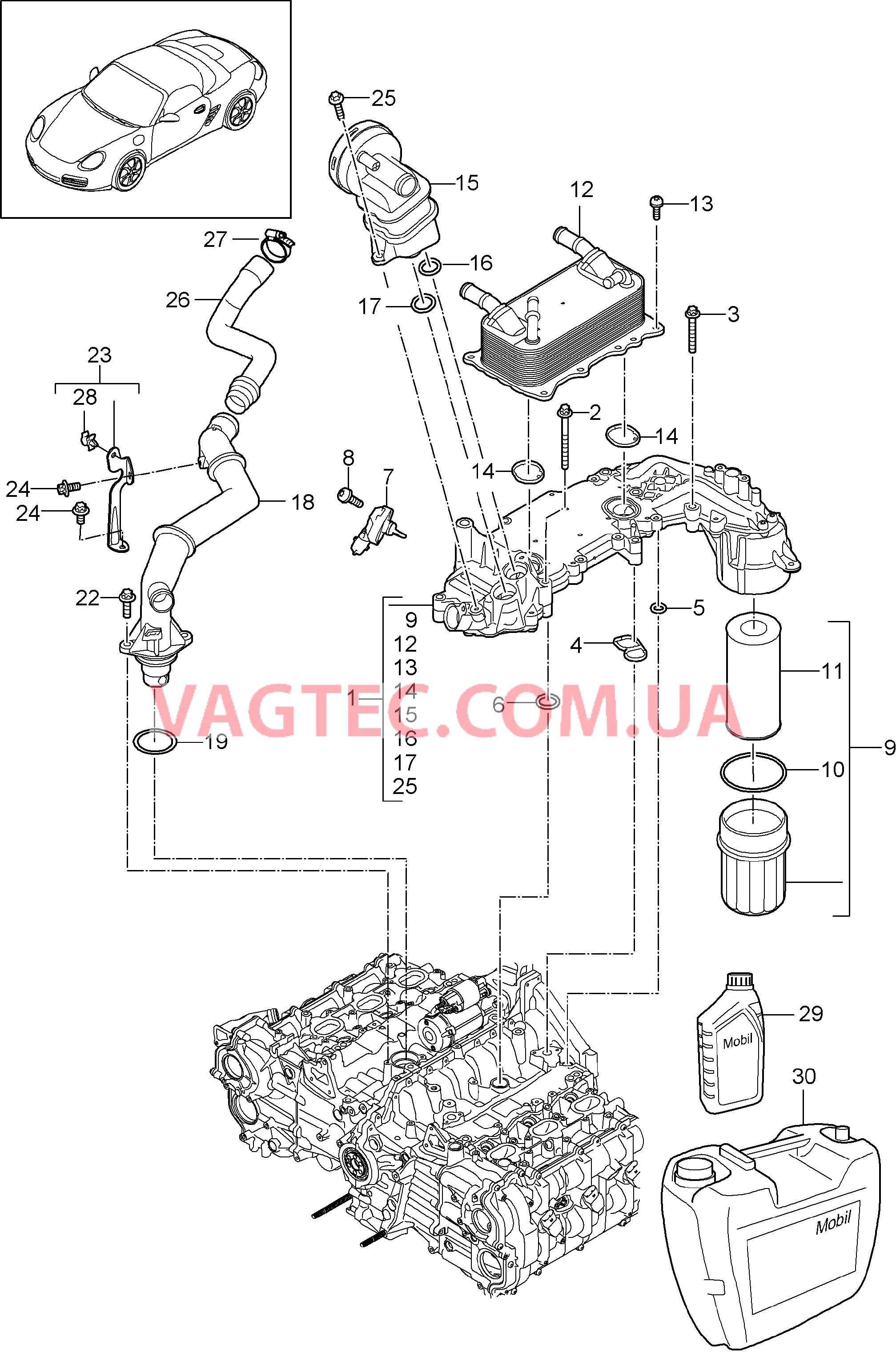 104-005 Система смазки
						
						MA1.20, MA1.21 для PORSCHE Boxster 2009-2012-USA