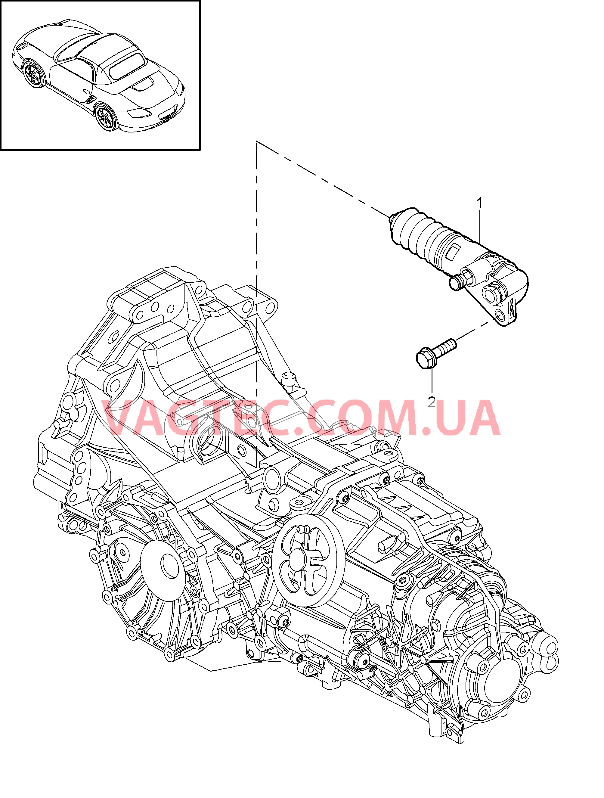 301-005 Разъединение муфты
						
						G87.10/40, I480 для PORSCHE Boxster 2009-2012-USA