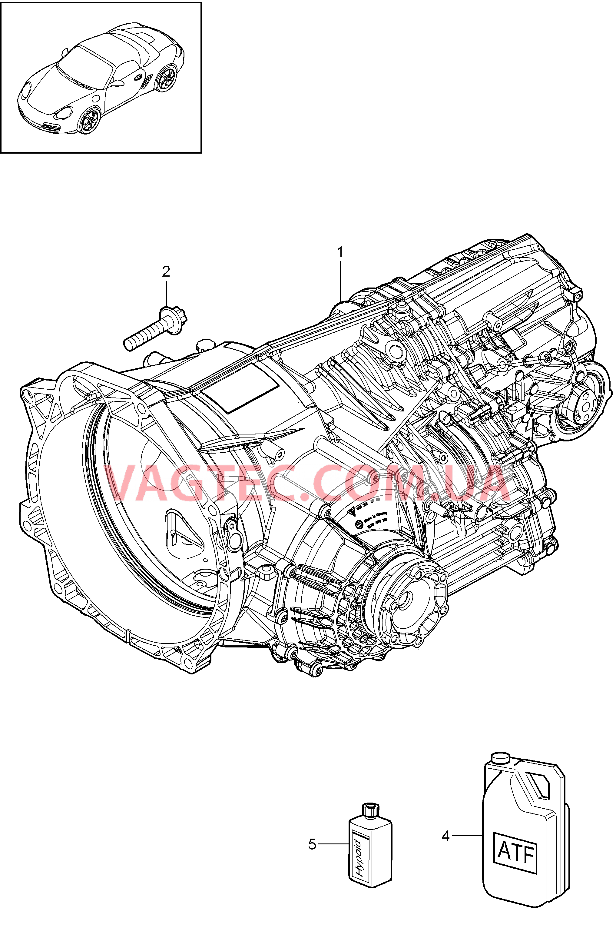 320-000 - PDK -, Коробка переключения передач, Заменная коробка передач
						
						CG2.00, CG2.20 для PORSCHE Boxster 2009-2012-USA