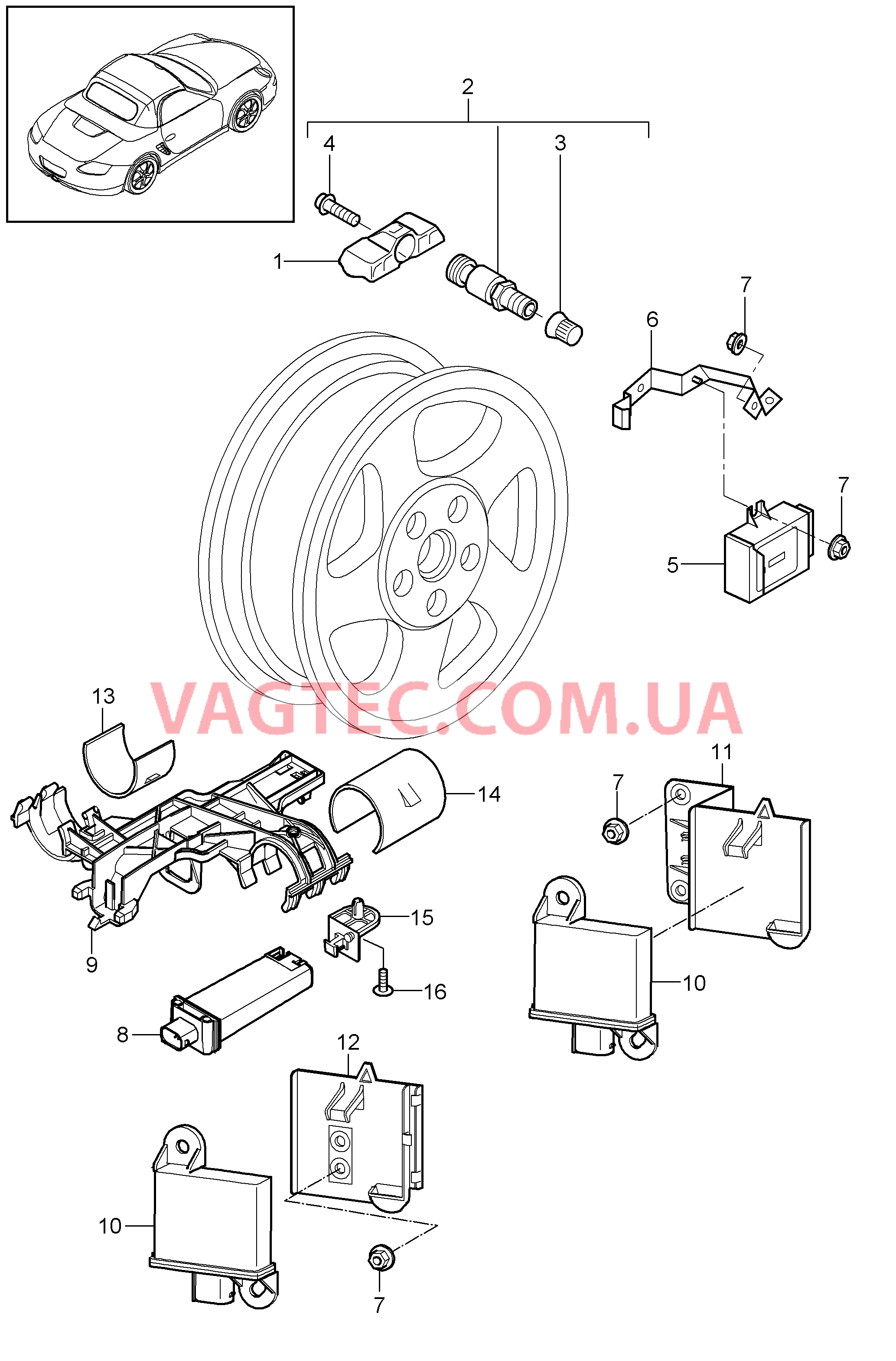 601-005 Сис.контр.дав.возд.в шин.
						
						I482/483 для PORSCHE Boxster 2009-2012-USA