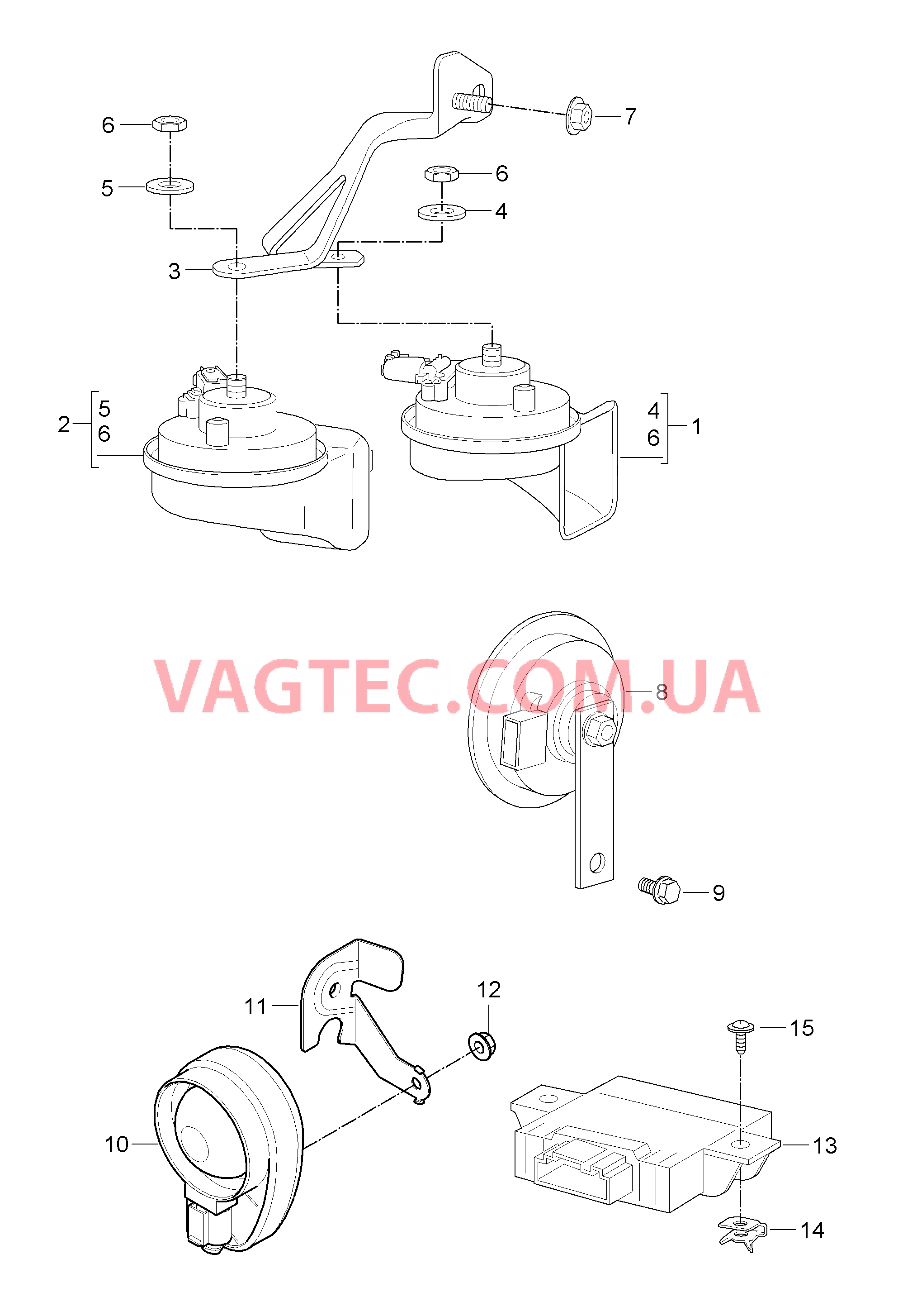 903-000 Звуков.сигнал, Звуковой сигнал, Противоугонная сигнализ. для PORSCHE Boxster 2009-2012