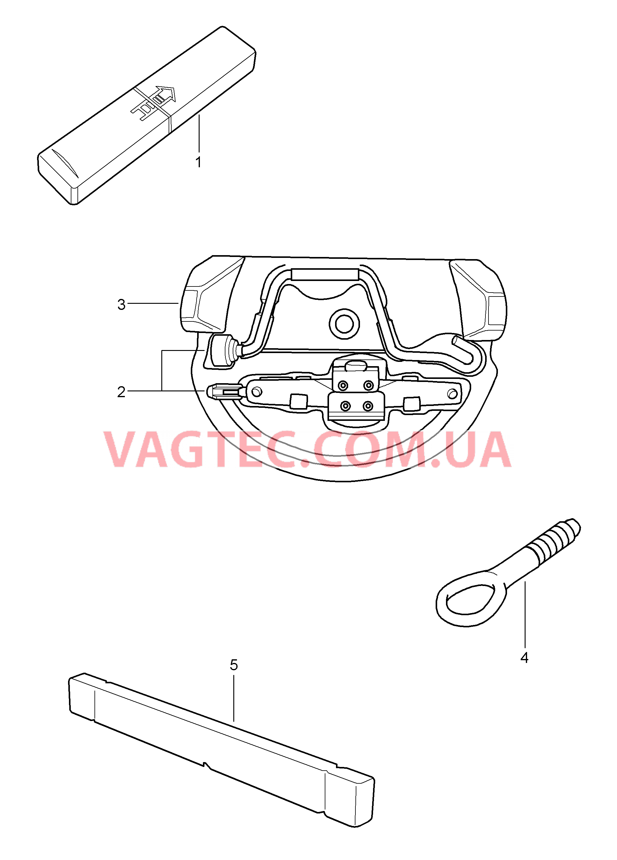 001-000 Инструмент, Домкрат для PORSCHE Boxster 2009-2012