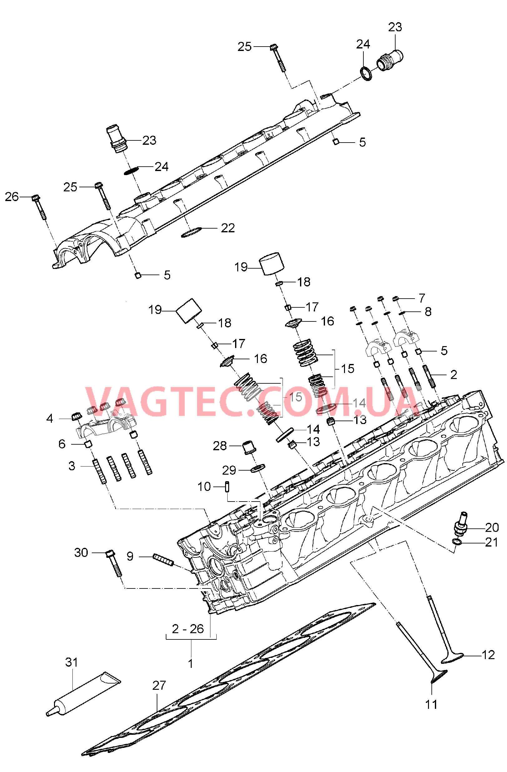 103-000 Гбц, Клапанная крышка
						
						M80.01 для PORSCHE CarreraGT 2004-2006-USA