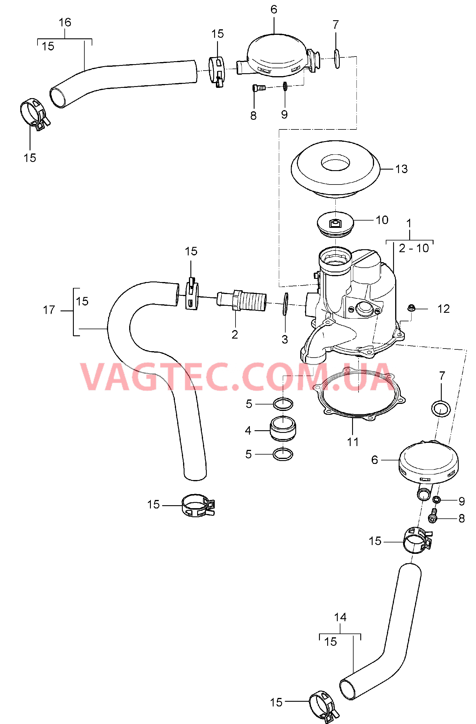 104-005 Система смазки, Воздухо-/маслоотделитель
						
						M80.01 для PORSCHE CarreraGT 2004-2006-USA