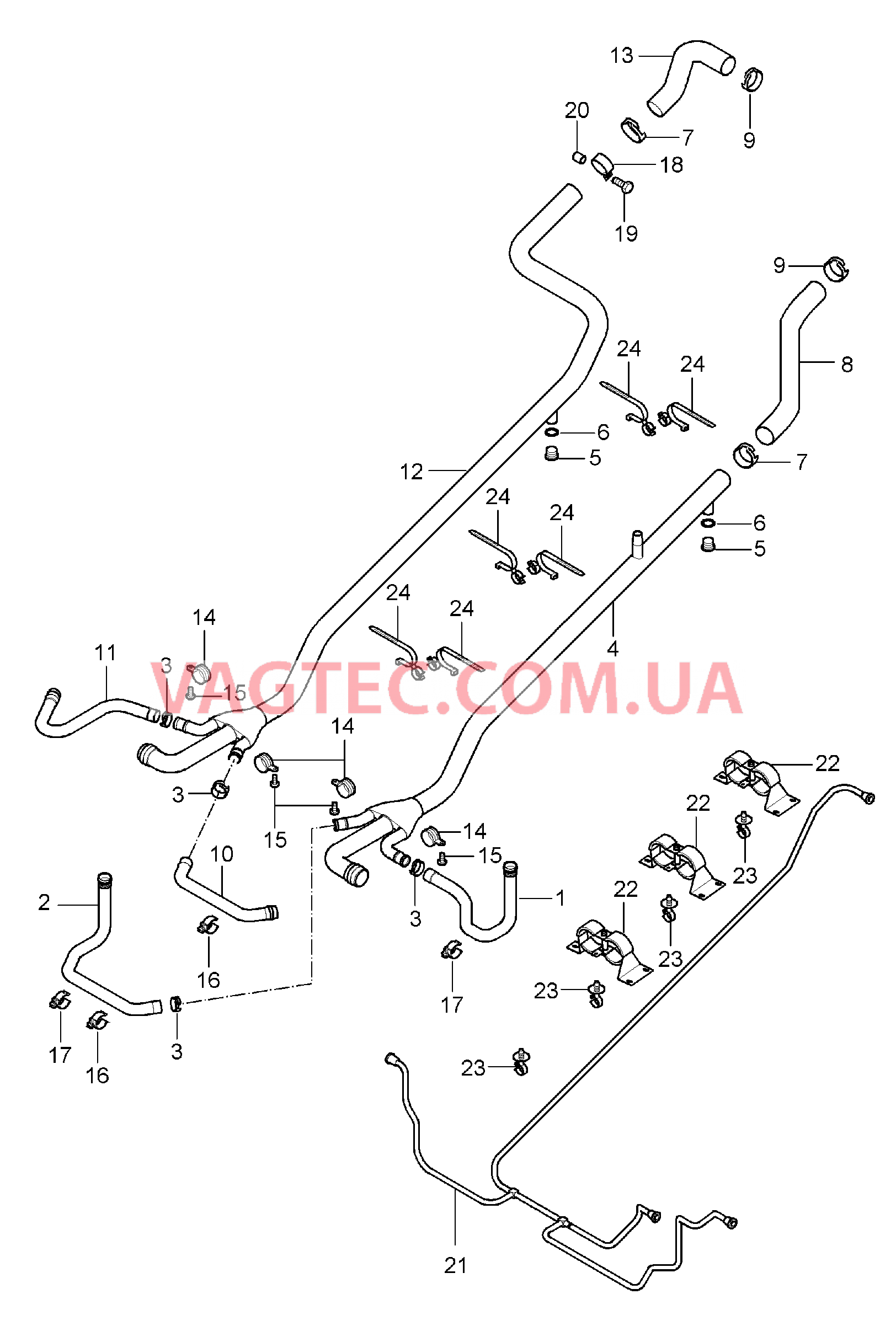 105-010 Водяное охлаждение 1 для PORSCHE CarreraGT 2004-2006