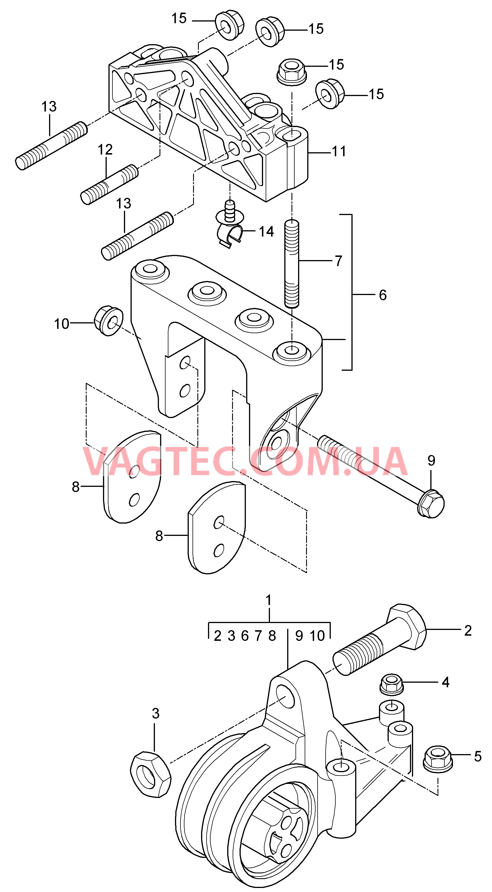 109-000 Подвеска двигателя для PORSCHE CarreraGT 2004-2006