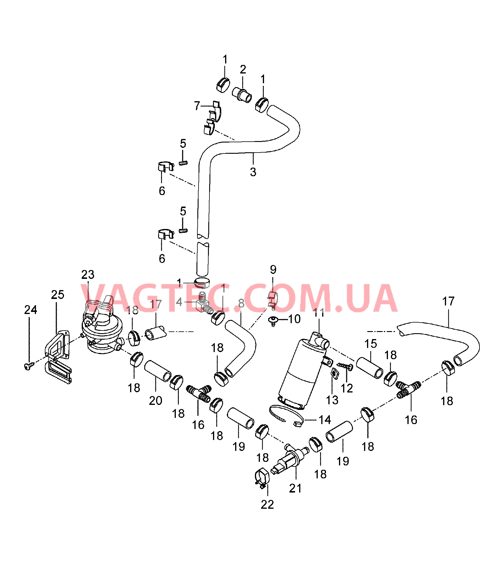 201-025 Резервуар с активир.углем, Воздушный фильтр для PORSCHE CarreraGT 2004-2006