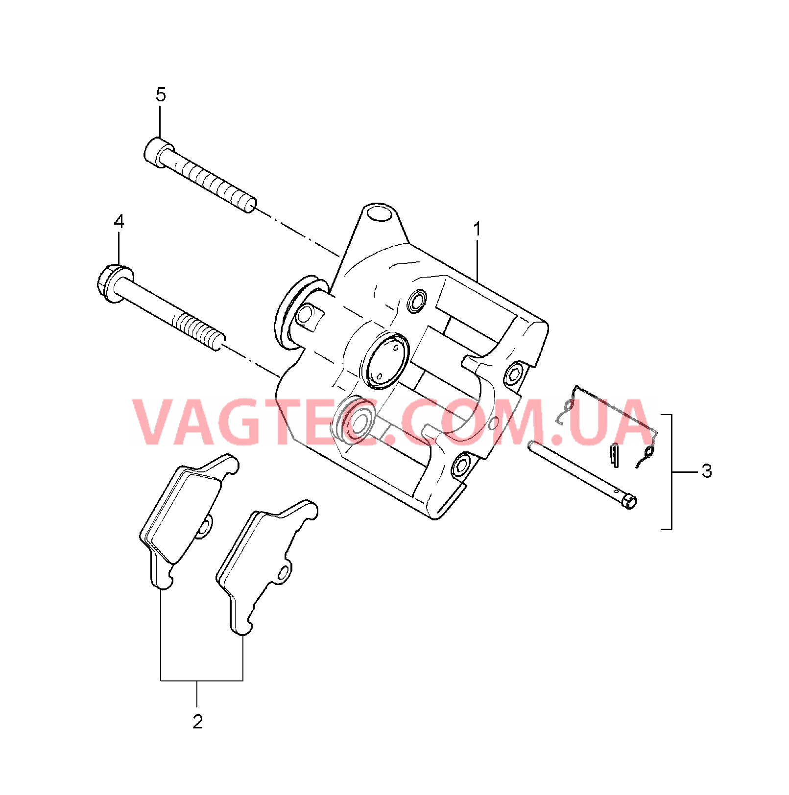 603-005 Неподвижный суппорт, для, Ручной тормоз для PORSCHE CarreraGT 2004-2006