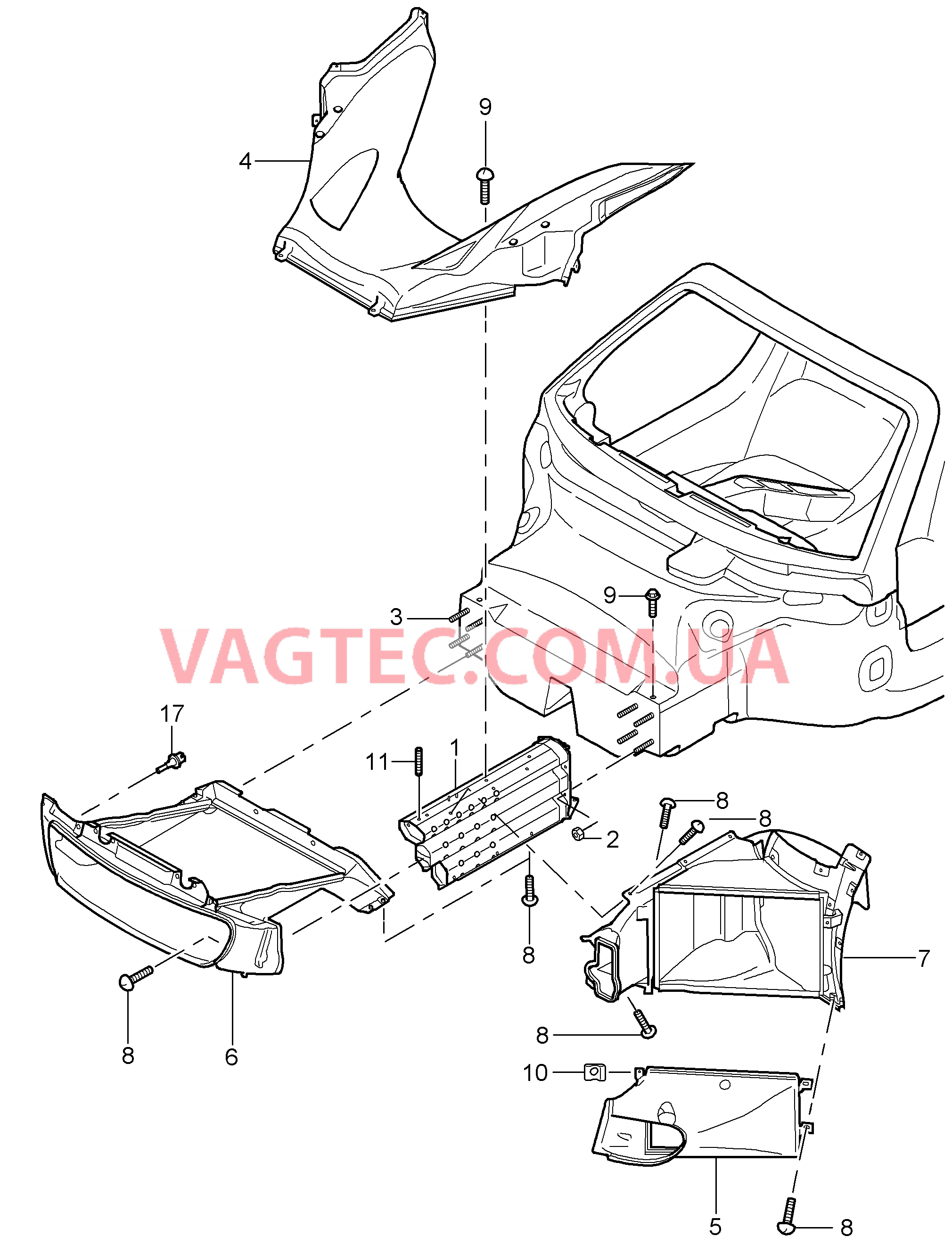 801-003 Передняя часть кузова для PORSCHE CarreraGT 2004-2006