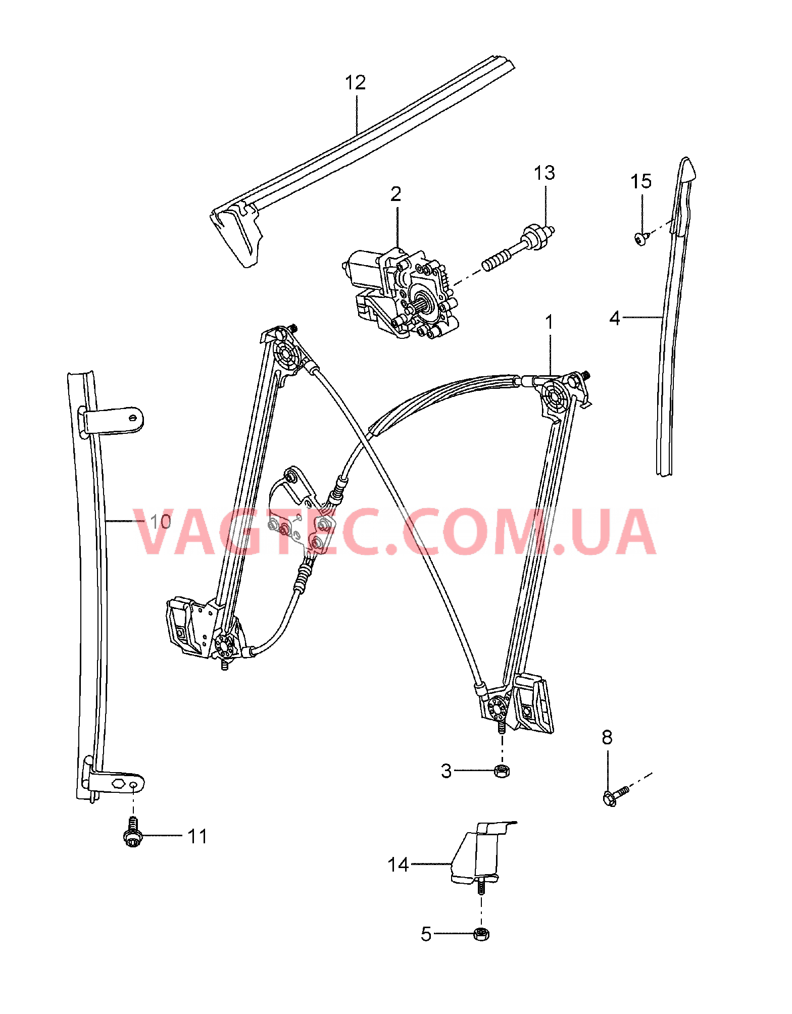 804-030 Стеклоподъемник для PORSCHE CarreraGT 2004-2006-USA