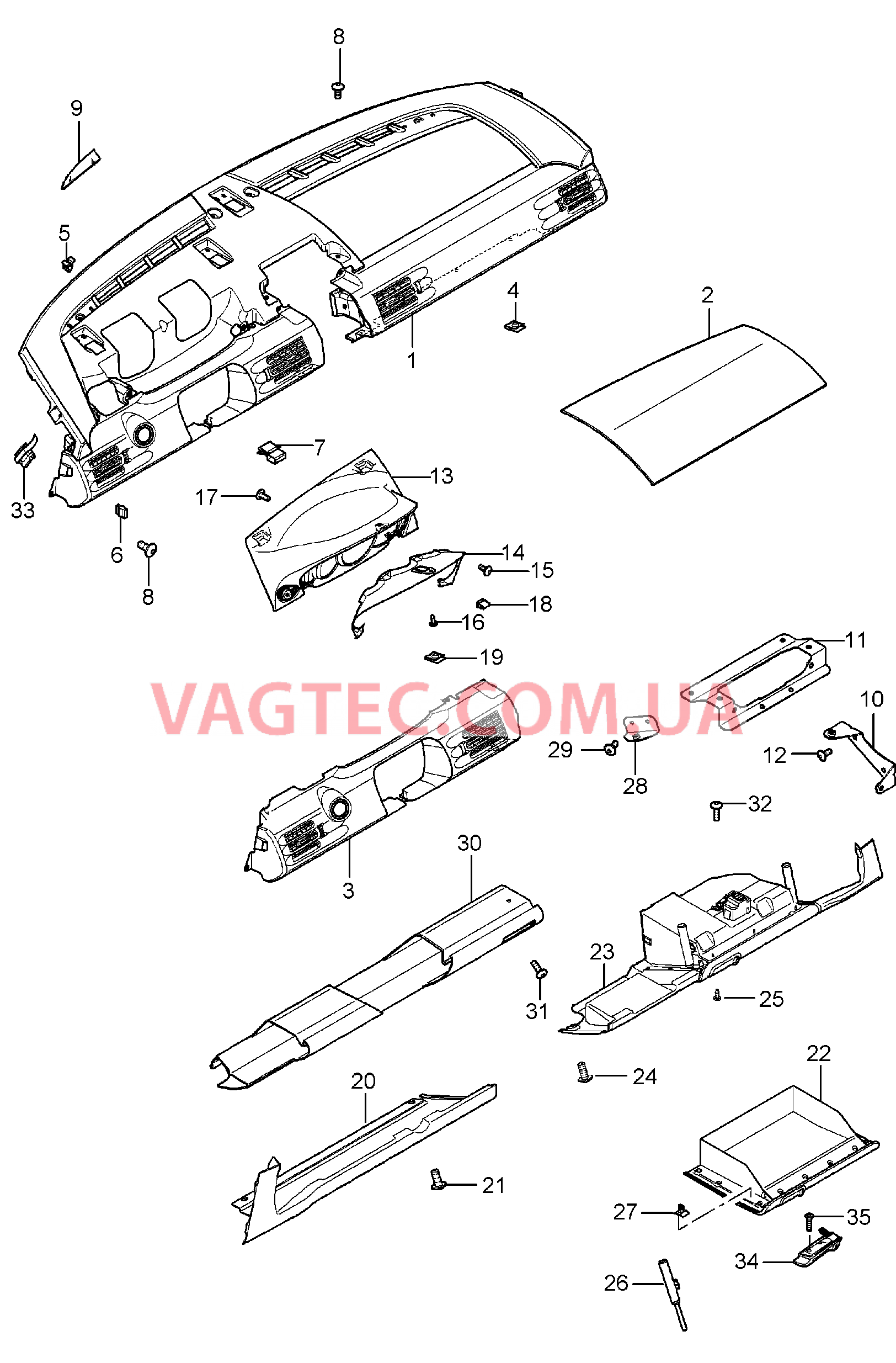 809-000 Панель приборов для PORSCHE CarreraGT 2004-2006-USA