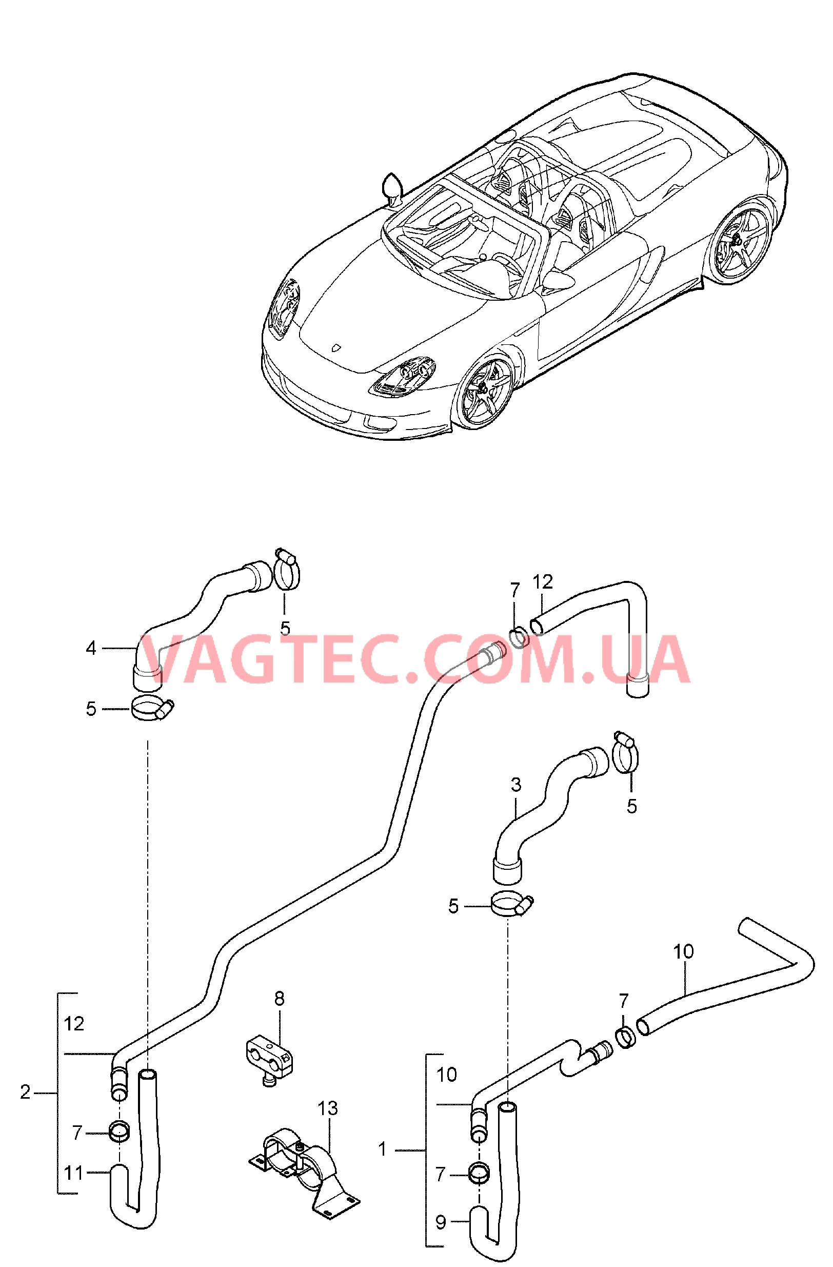 813-000 Обогрев для PORSCHE CarreraGT 2004-2006