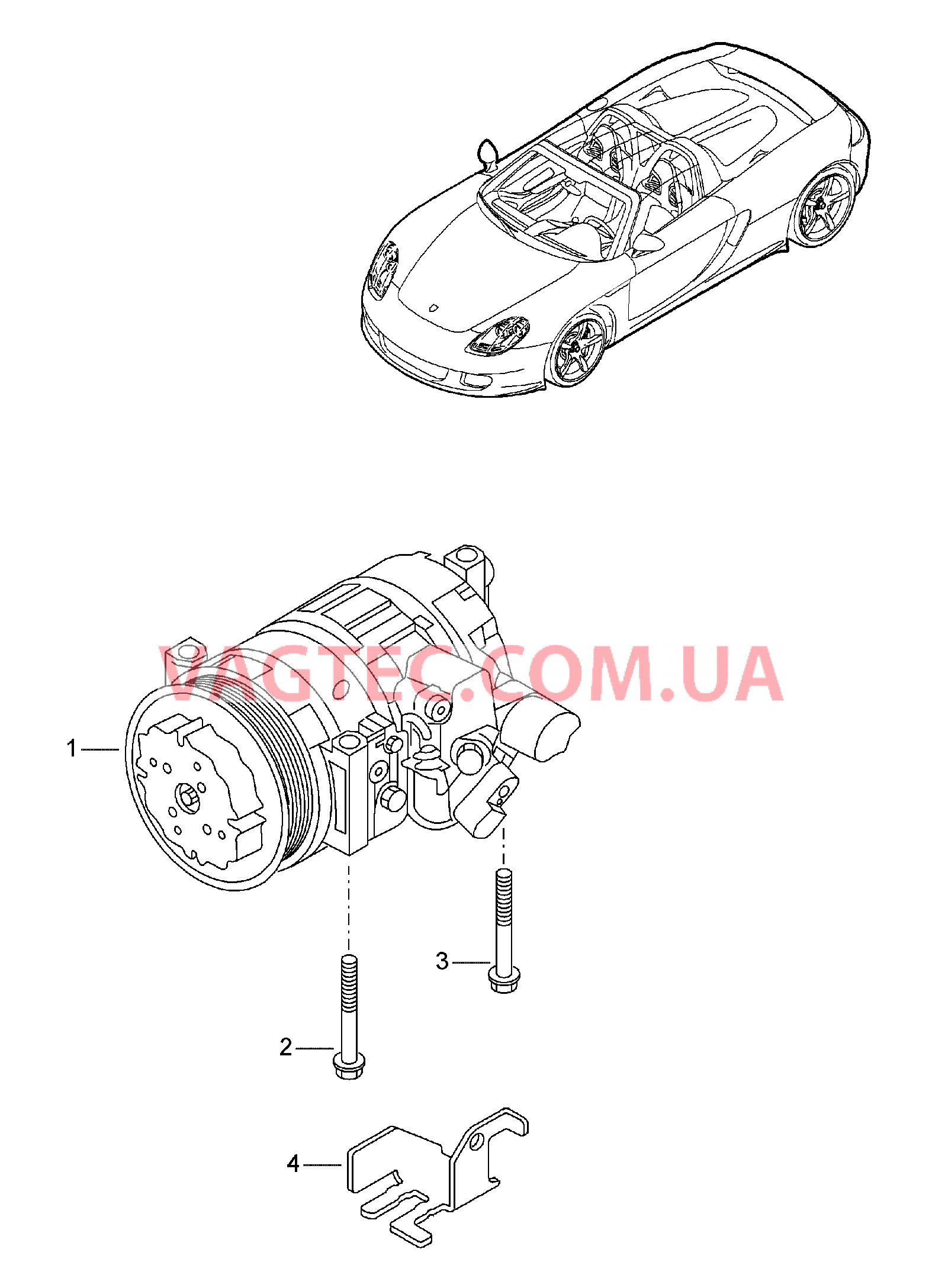 813-015 Компрессор для PORSCHE CarreraGT 2004-2006-USA