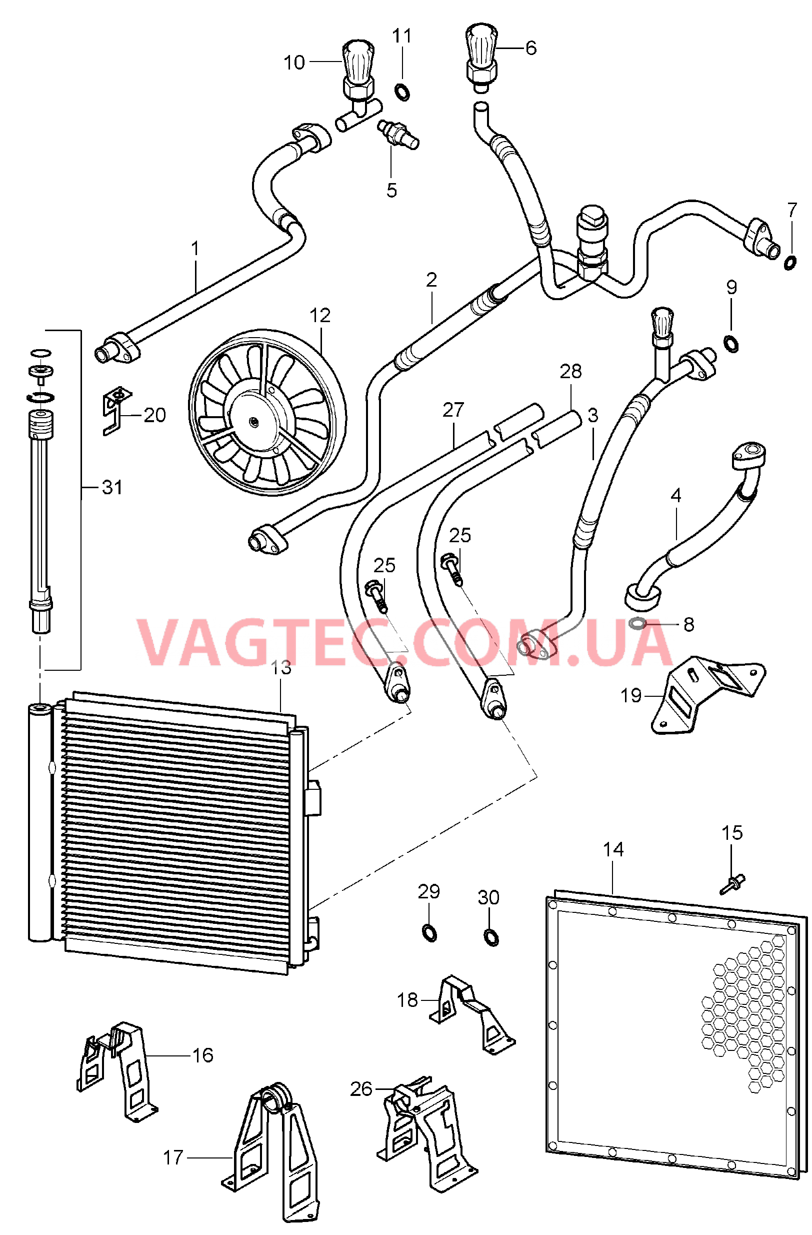 813-025 Циркуляция охлаждающей жидкости для PORSCHE CarreraGT 2004-2006-USA