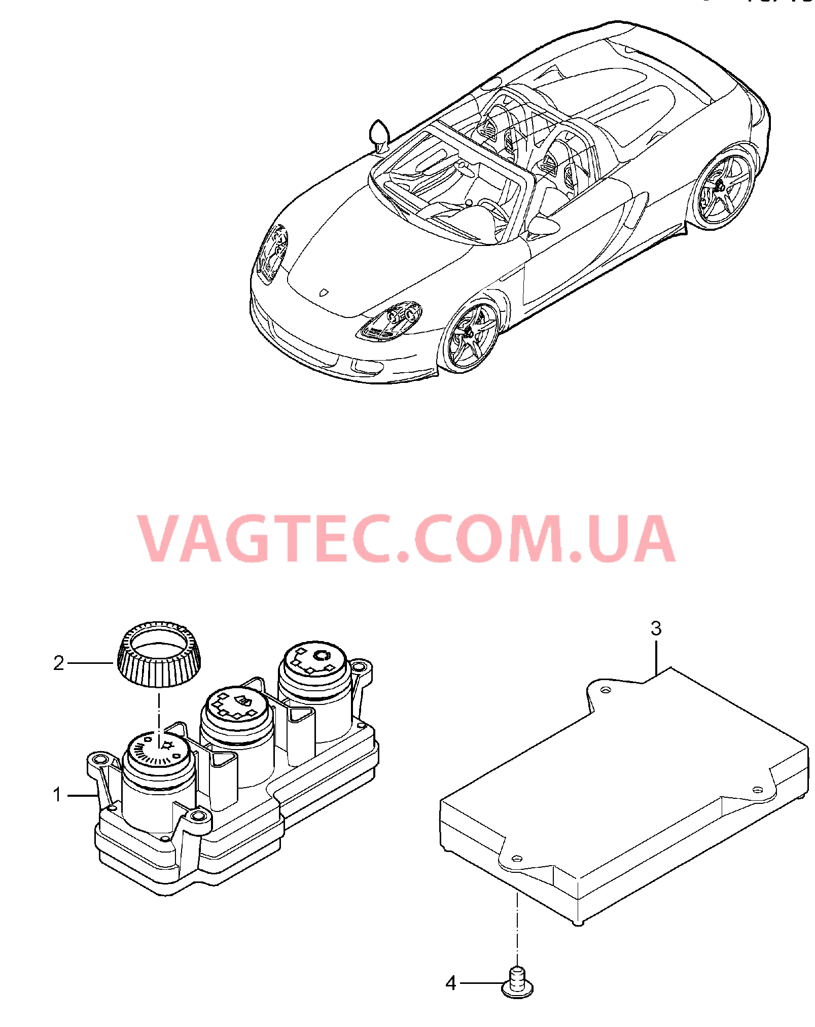 813-045 Панель управления, Обогрев, Кондиционер для PORSCHE CarreraGT 2004-2006