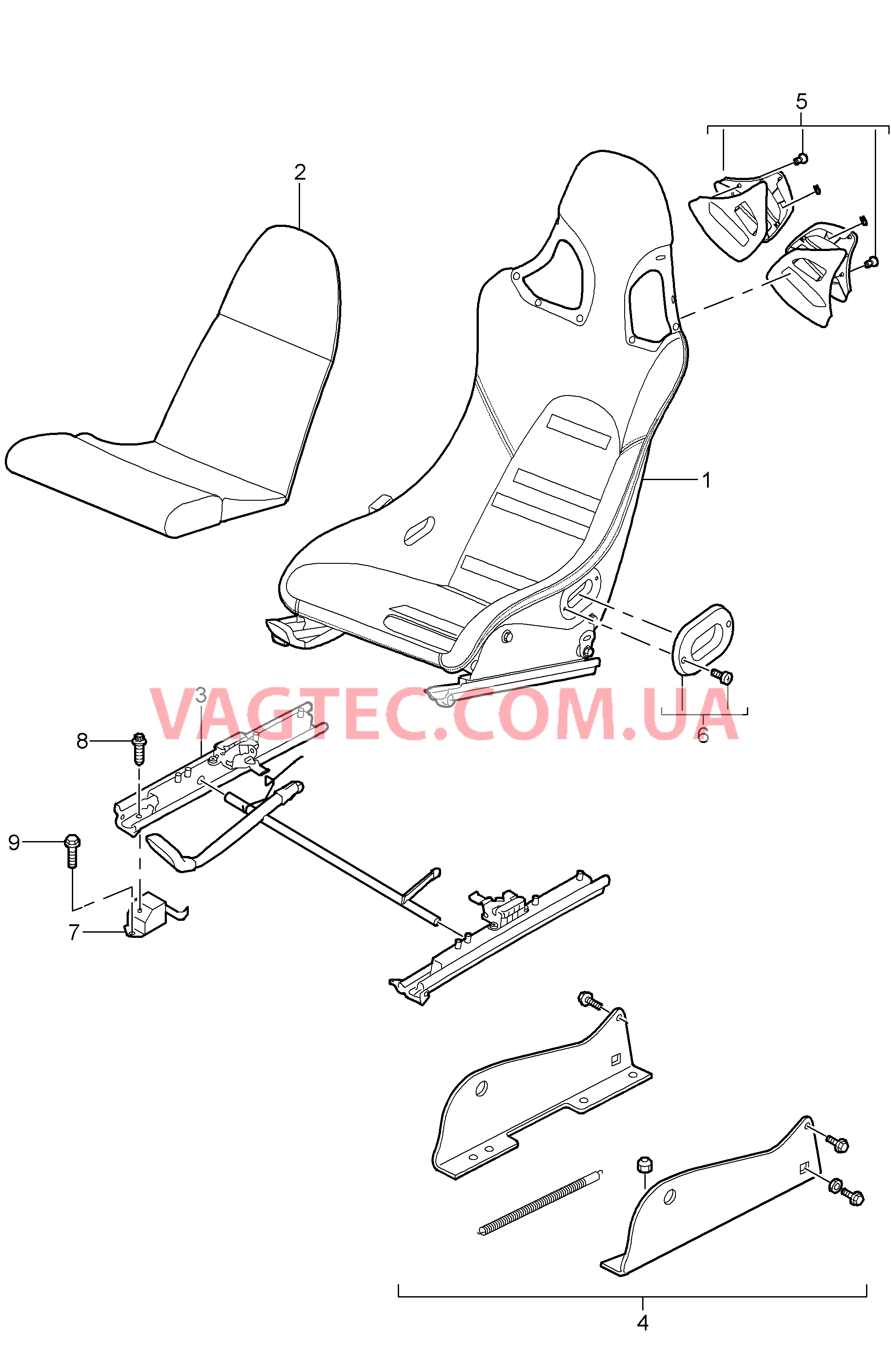 817-000 CARRERA GT, Ковшеобразное сиденье
						
						CARRERA GT для PORSCHE CarreraGT 2004-2006