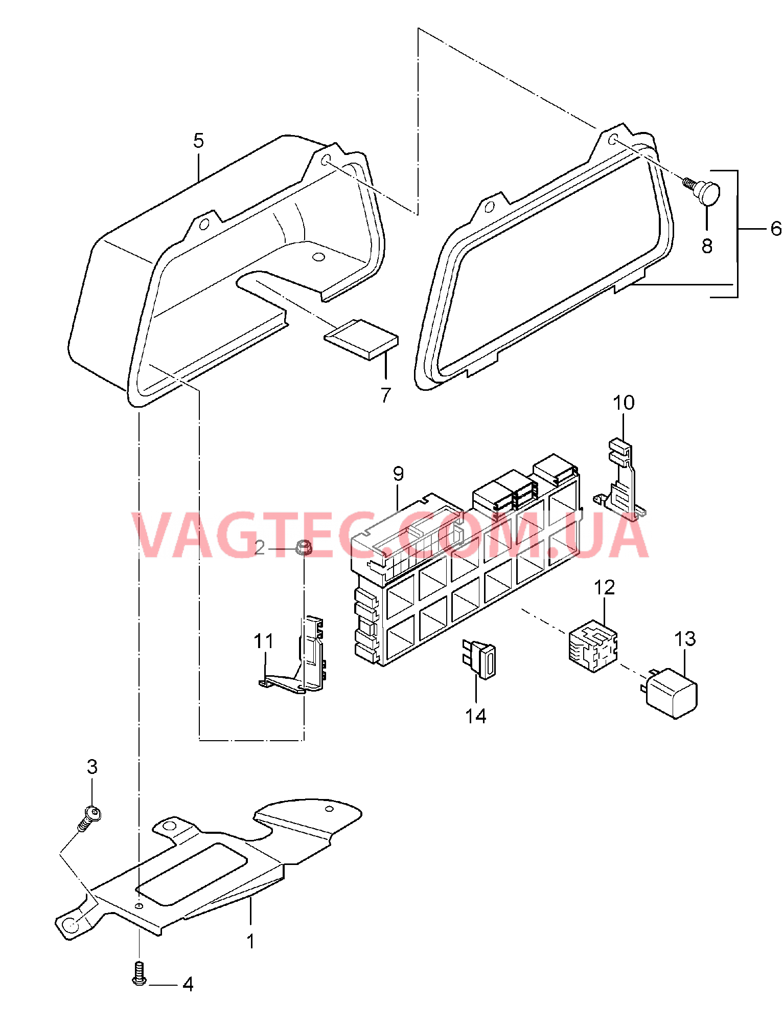 902-001 Блок упр. бортовой сети, Задняя часть кузова для PORSCHE CarreraGT 2004-2006-USA